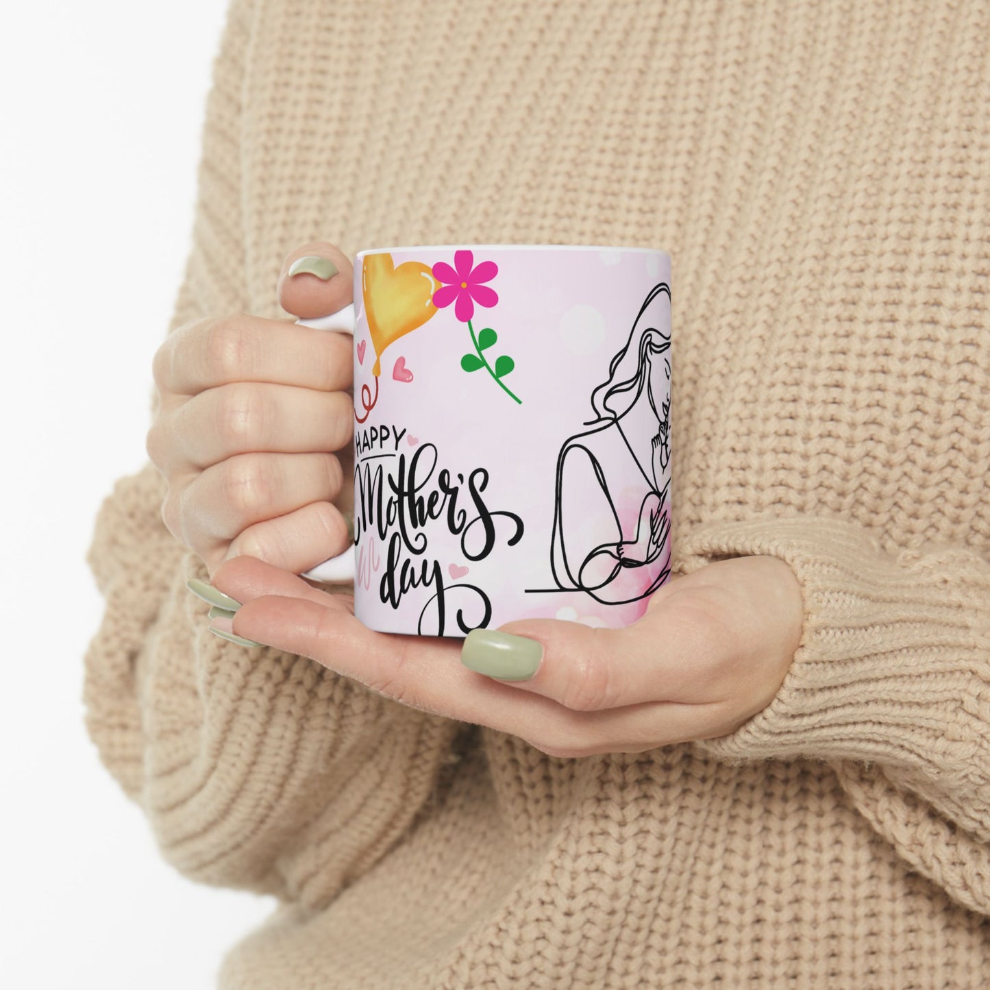 Mom & Baby Love Ceramic Mug - Perfect Gift for Mother's Day & Baby Showers