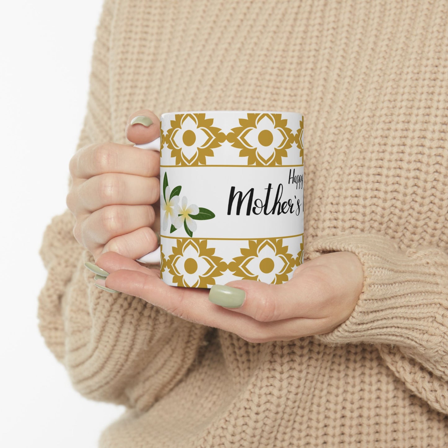 Happy Mother's Day Floral Ceramic Mug - Perfect Gift for Mom