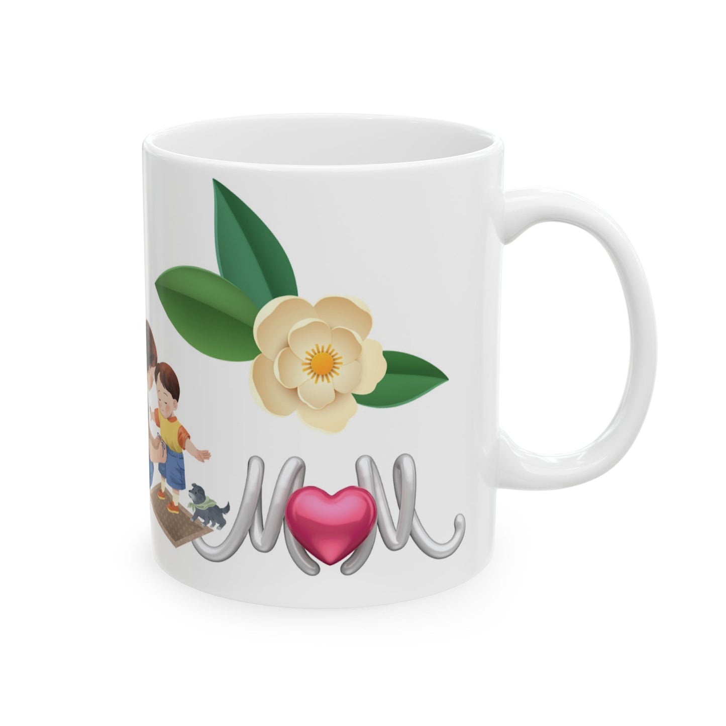 Happy Mother's Day Floral Ceramic Mug - Perfect Gift for Moms