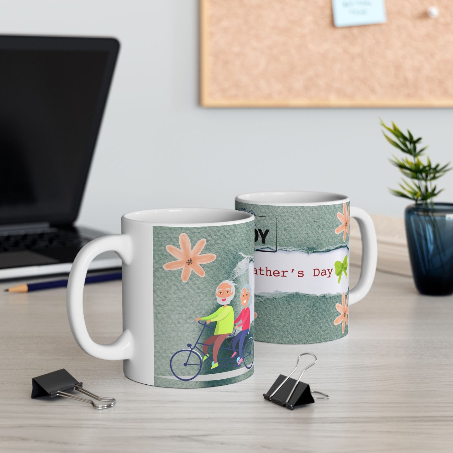 Personalized Father's Day Ceramic Mug - 'Love You Daddy' Design