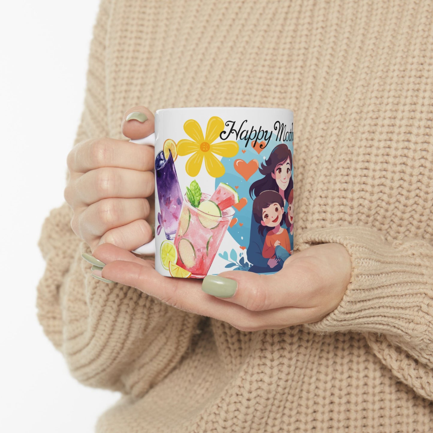 Happy Mother's Day Ceramic Mug - Heartwarming Gift for Moms 11oz