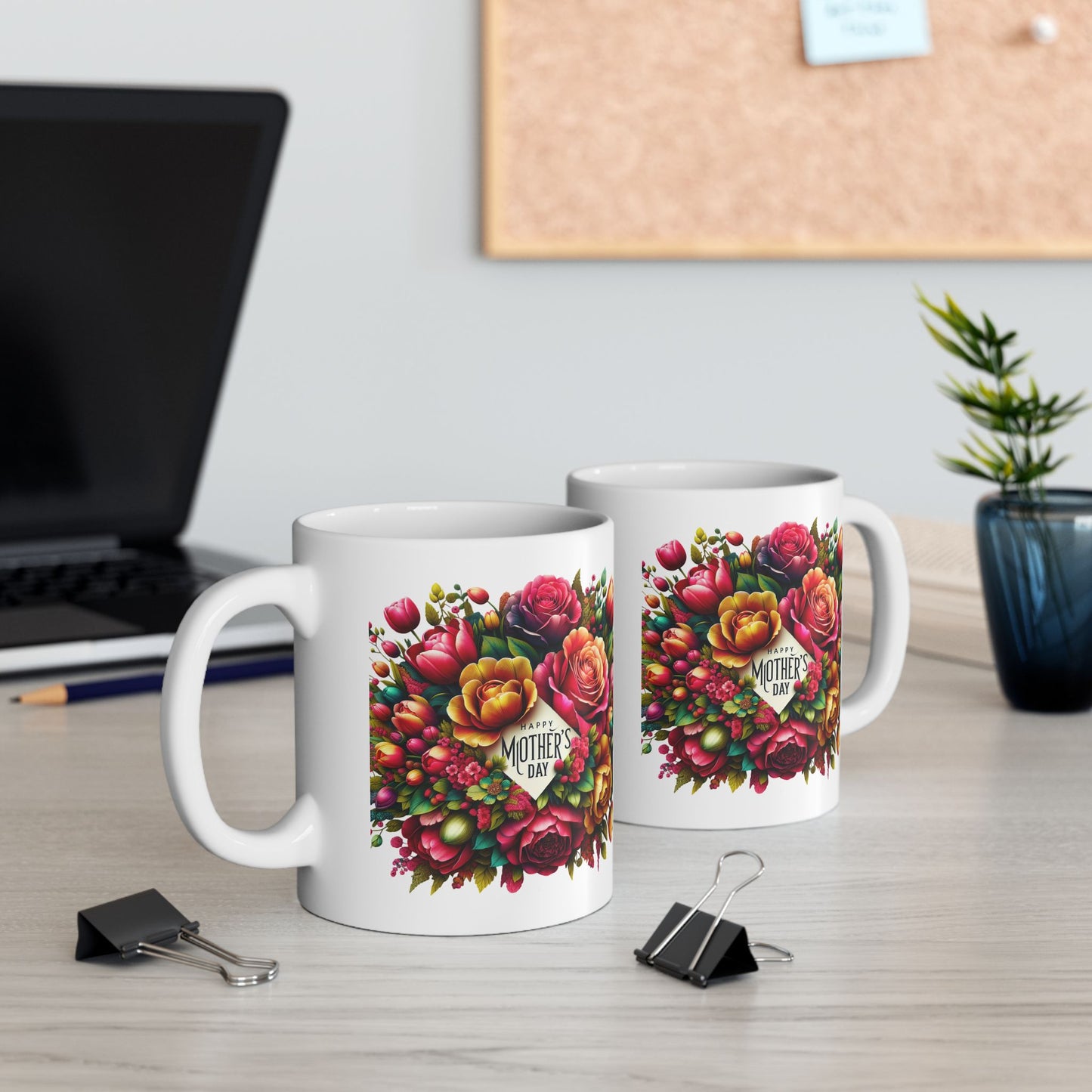 Vibrant Floral Ceramic Mug - Perfect Gift for Mother’s Day & Everyday Enjoyment