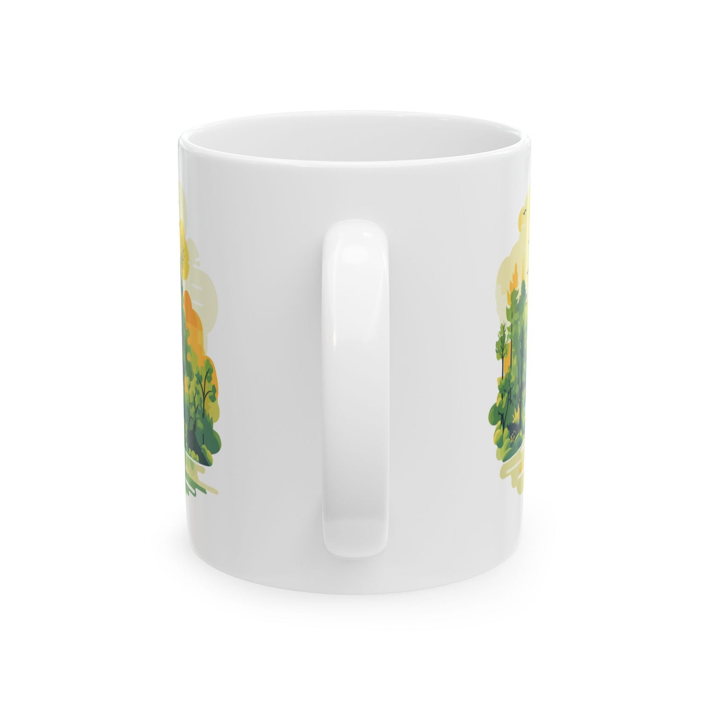 Nature-Inspired Happy Wednesday Ceramic Mug