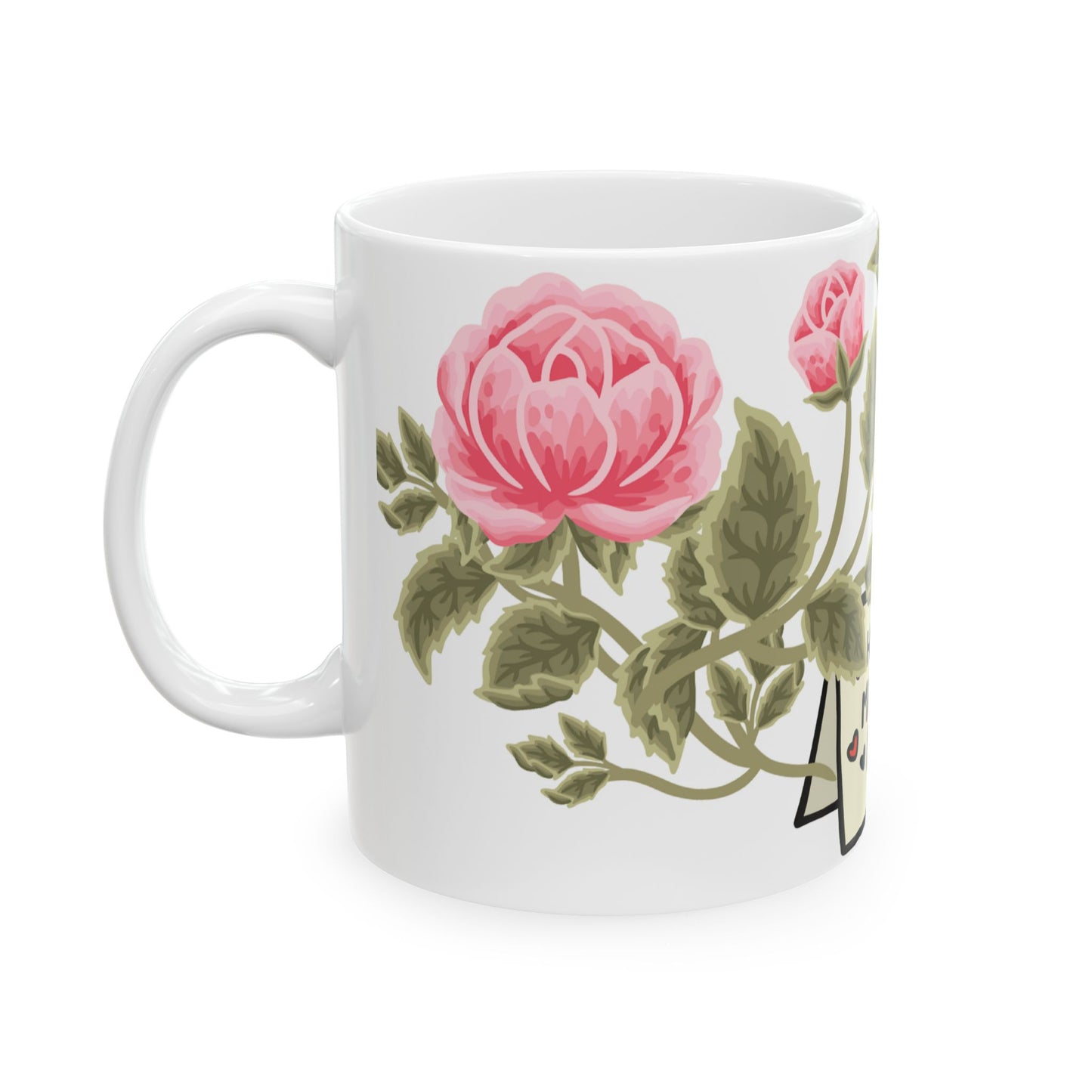 Happy Mother's Day Floral Ceramic Mug - Perfect Gift for Mom
