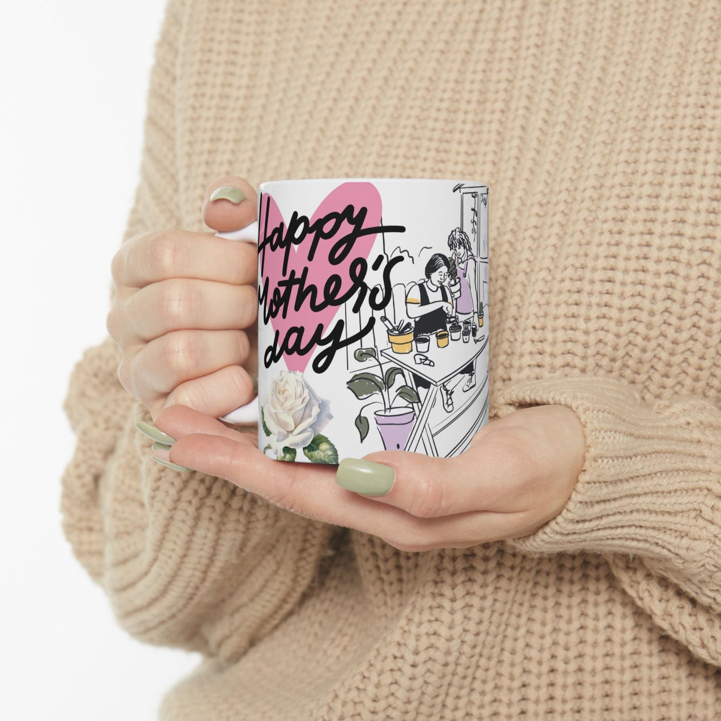 Floral Friendship Ceramic Mug - Perfect Gift for Tea & Coffee Lovers