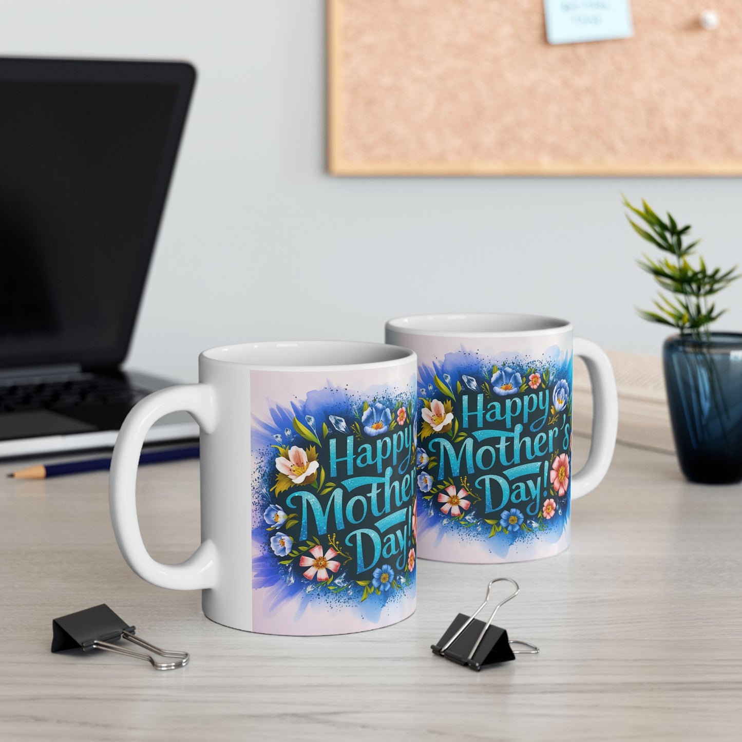 Happy Mother's Day Floral Ceramic Mug - 11oz