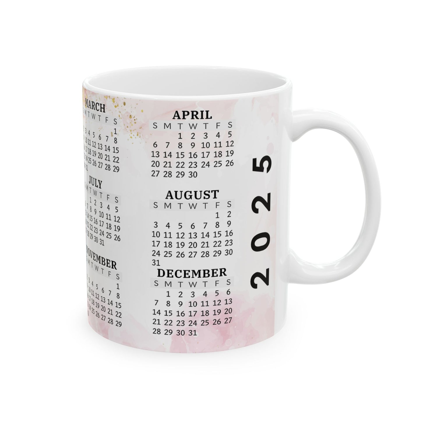 2025 Calendars Ceramic Mug - 11oz Perfect Gift for Planners & Organizers
