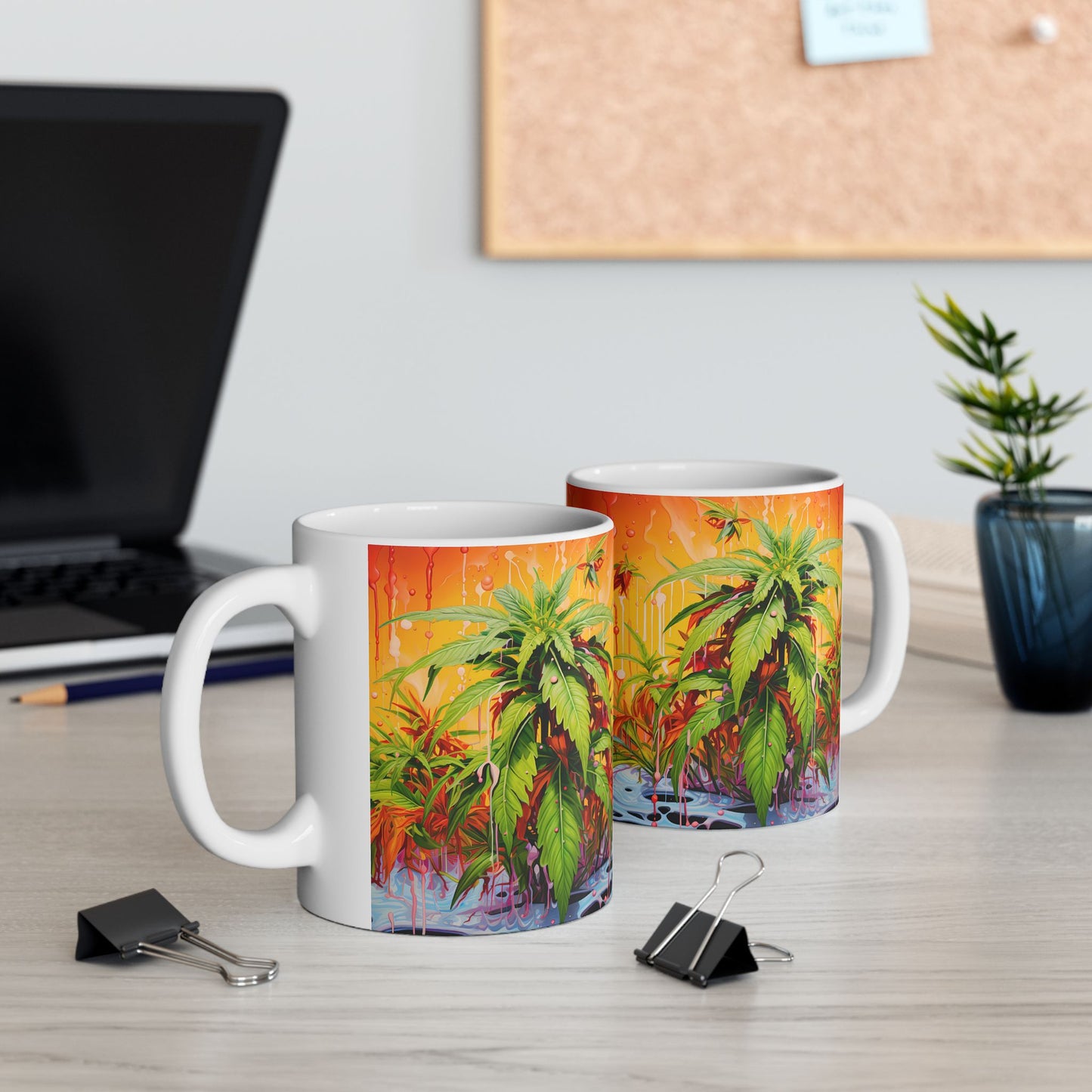 Tropical Paradise Ceramic Mug | Colorful Beach Design for Coffee Lovers