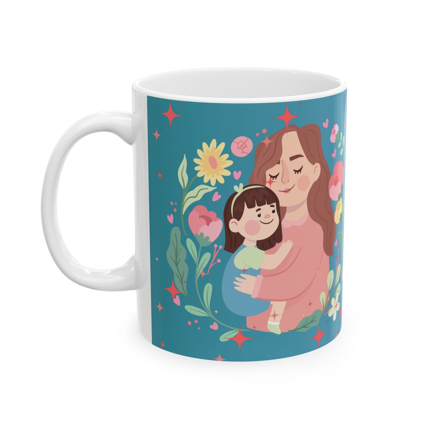 Floral Love Ceramic Mug - Perfect Gift for Friends & Special Occasions