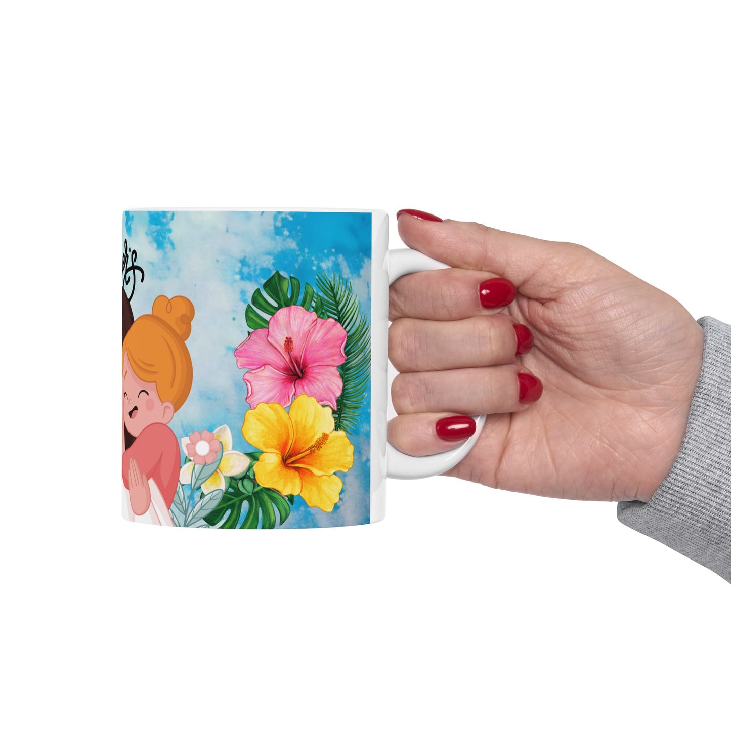 Happy Mother's Day Ceramic Mug - Floral Design 11oz