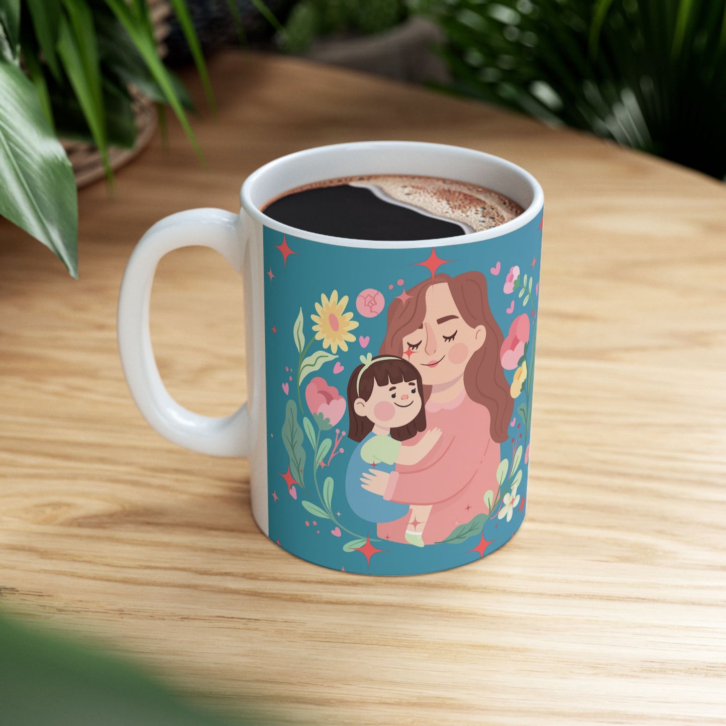 Floral Love Ceramic Mug - Perfect Gift for Friends & Special Occasions