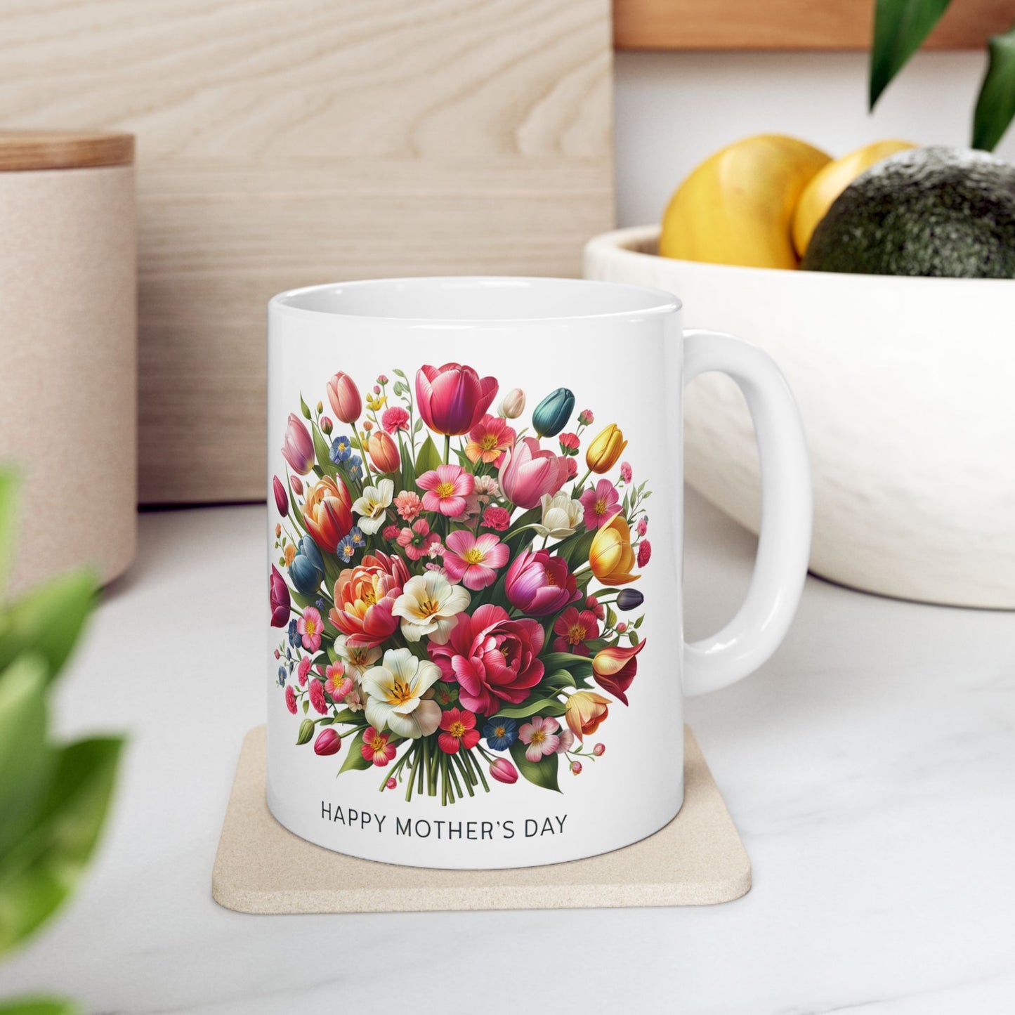 Floral Mother's Day Ceramic Mug - 11oz