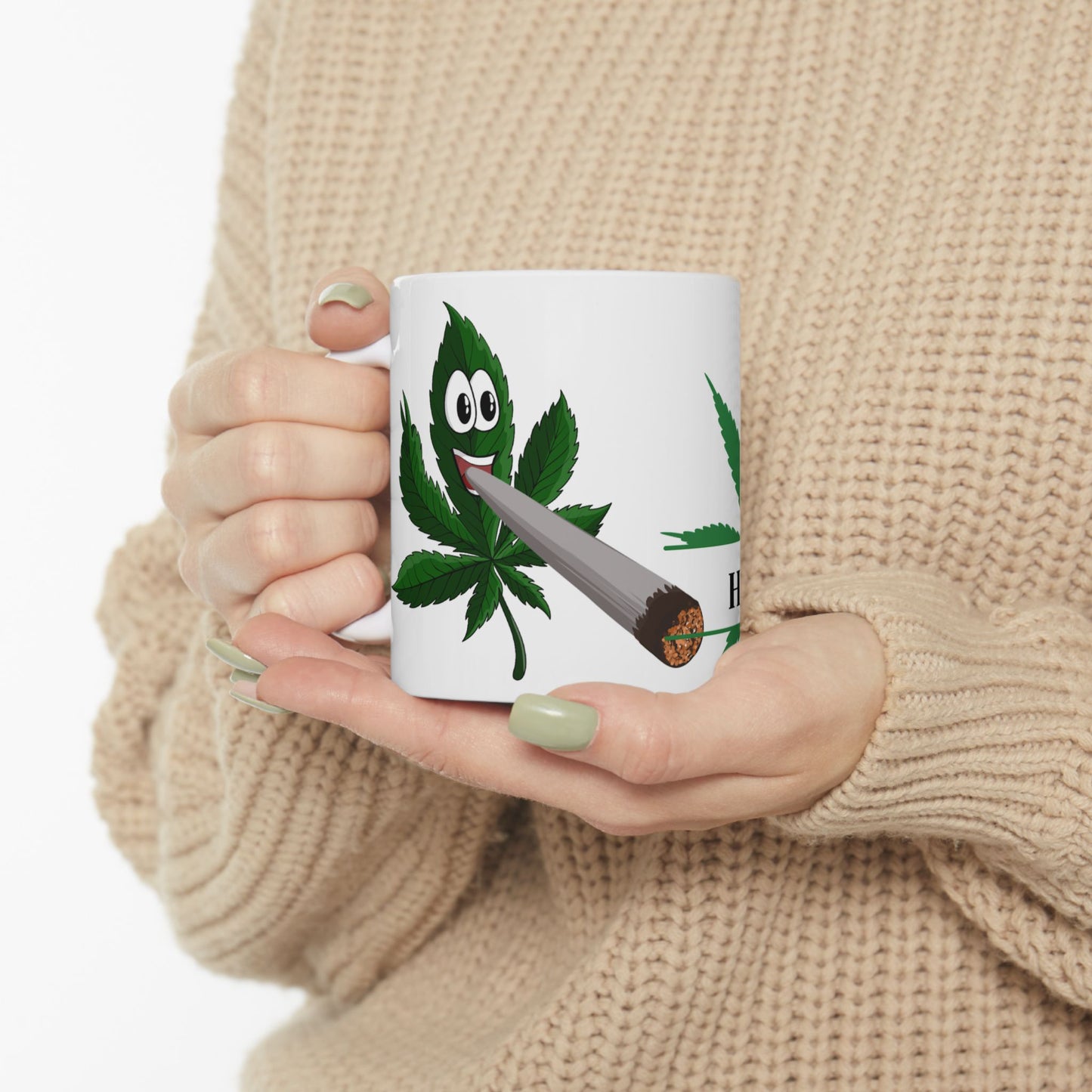 Happy 420 Cannabis Ceramic Mug - 11oz