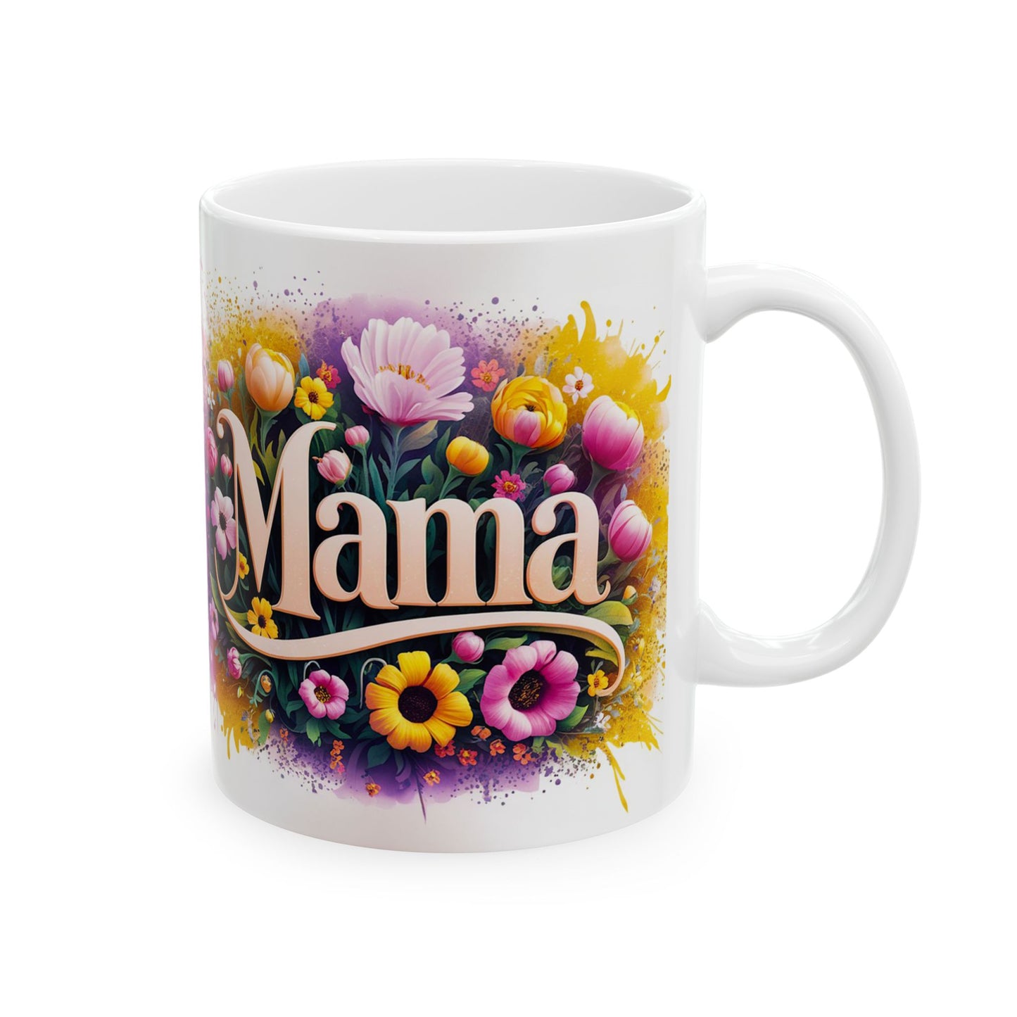 Floral Mama Ceramic Mug - 11oz Perfect Gift for Mother's Day