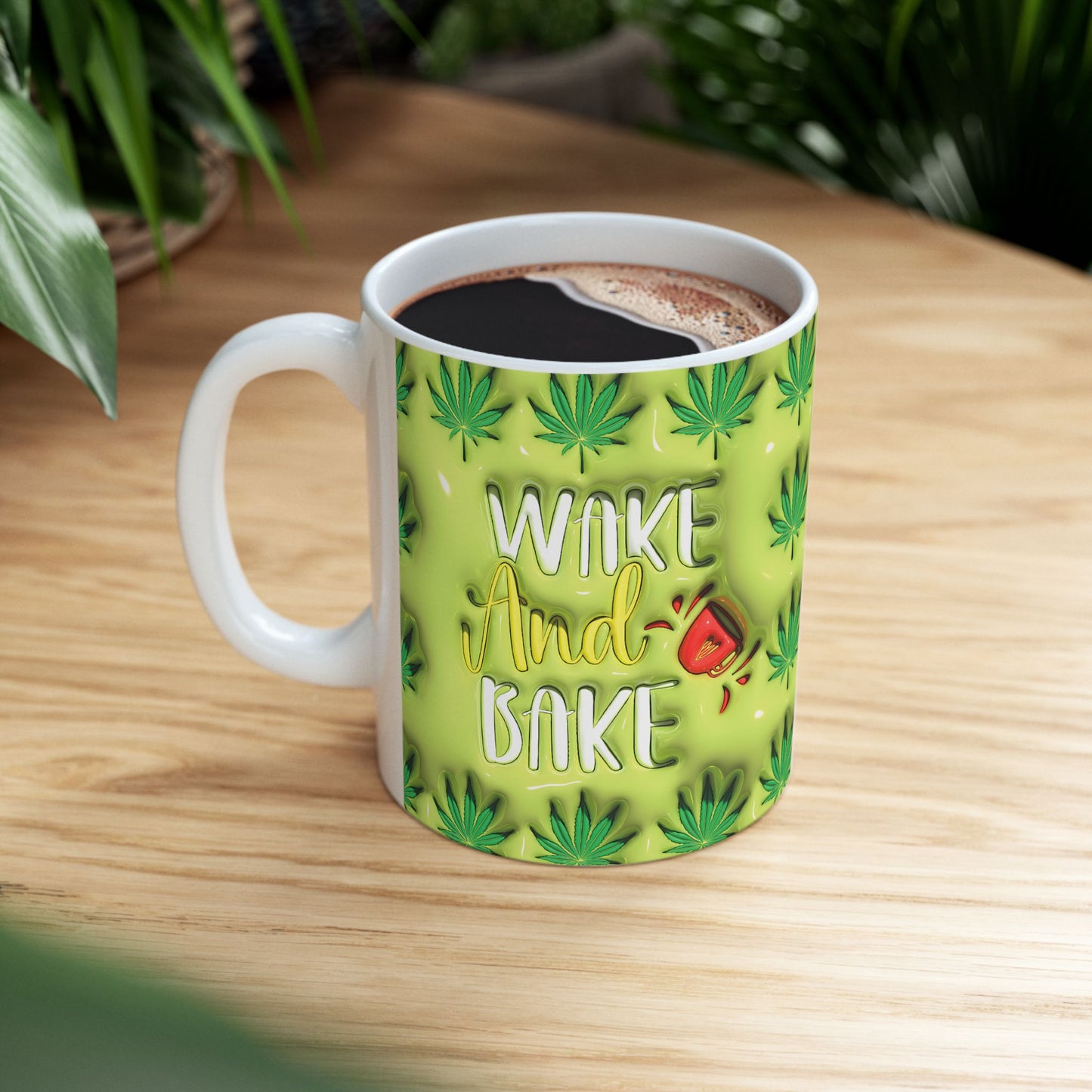 Fun Cannabis-Themed Ceramic Mug - Perfect for Chill Moments