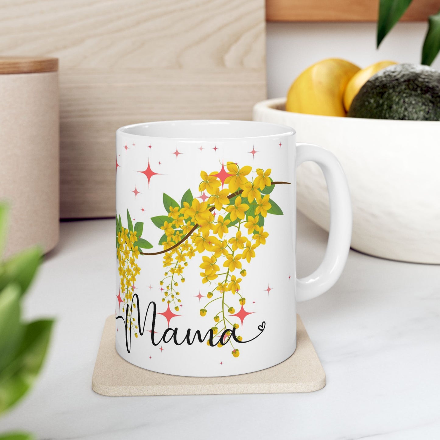 Floral Motherhood Ceramic Mug - Perfect Gift for Moms