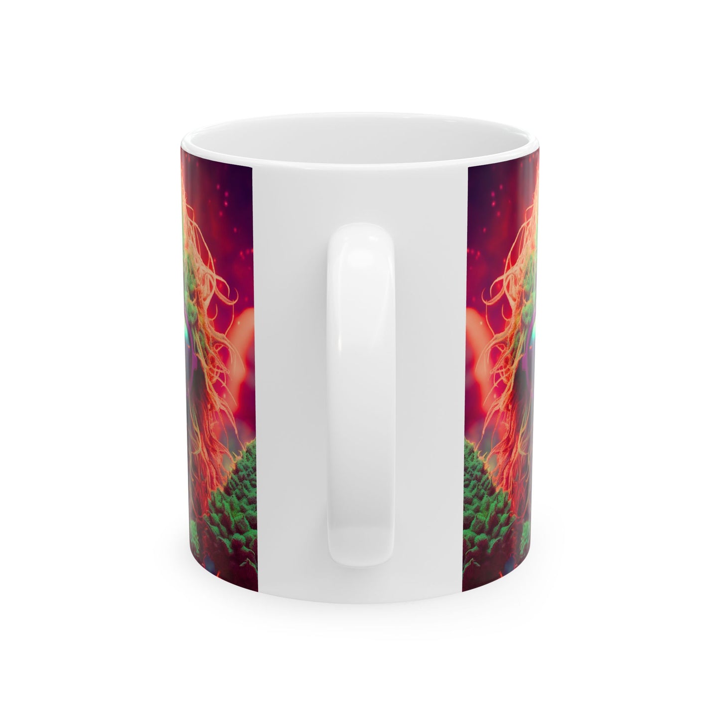 Psychedelic Cat Ceramic Mug - 11oz