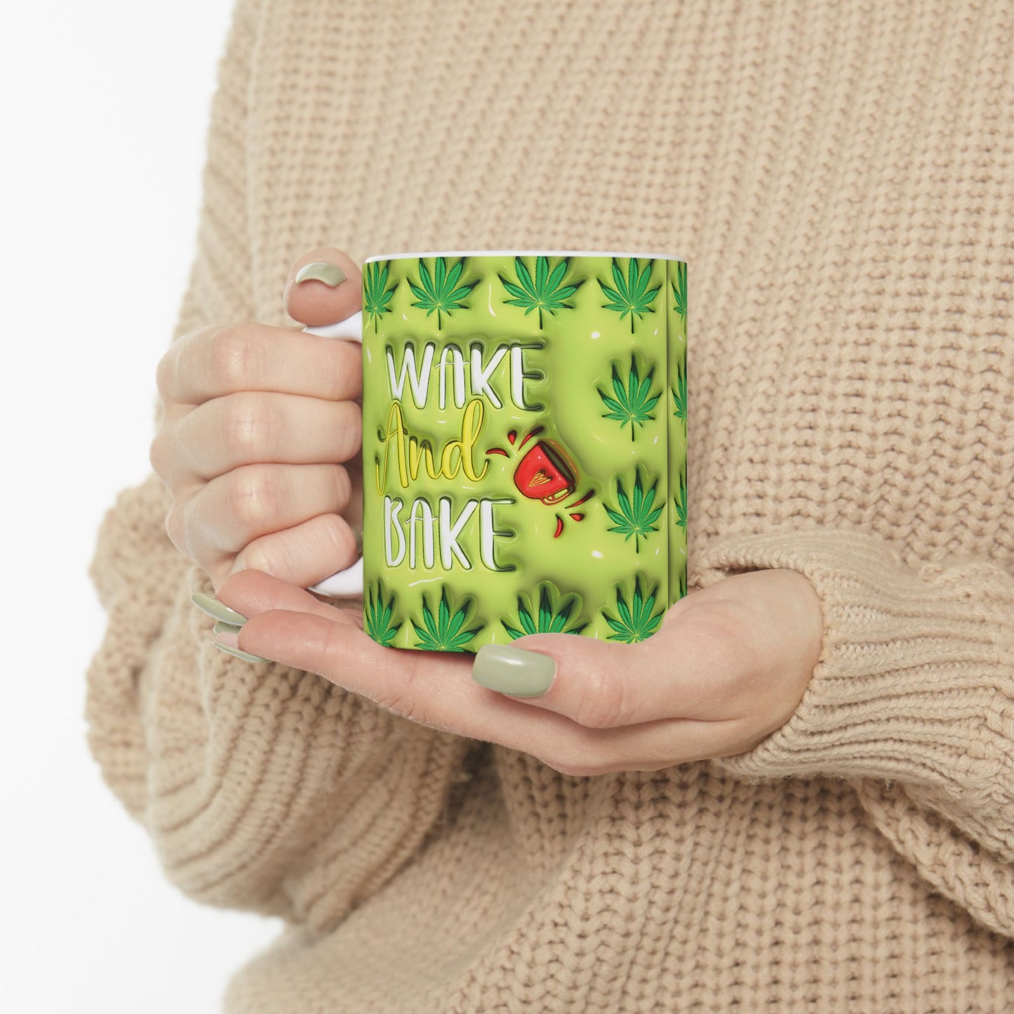 Fun Cannabis-Themed Ceramic Mug - Perfect for Chill Moments