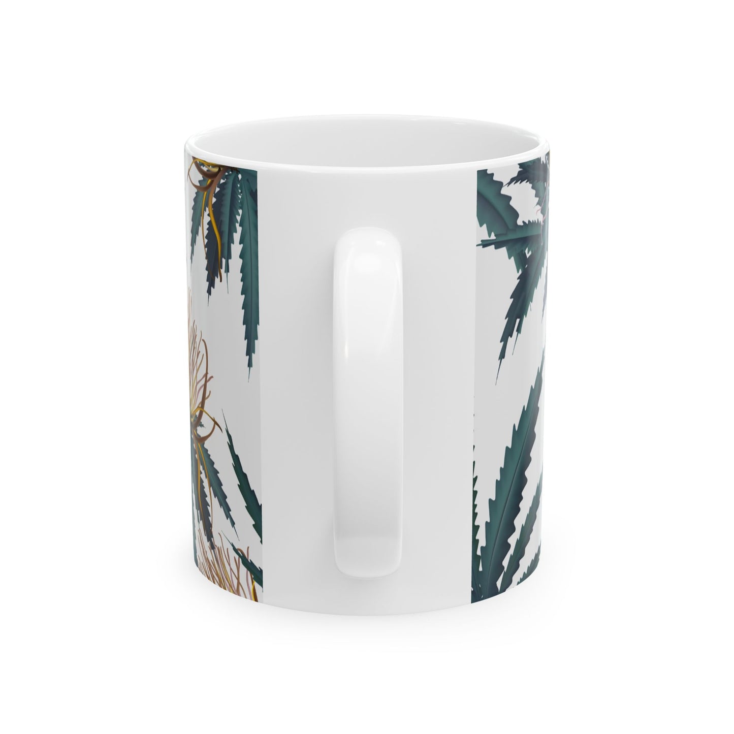 Botanical Greenery Ceramic Mug - 11oz Perfect for Coffee & Tea Lovers