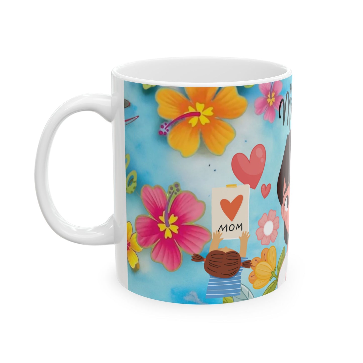 Happy Mother's Day Ceramic Mug - Floral Design 11oz