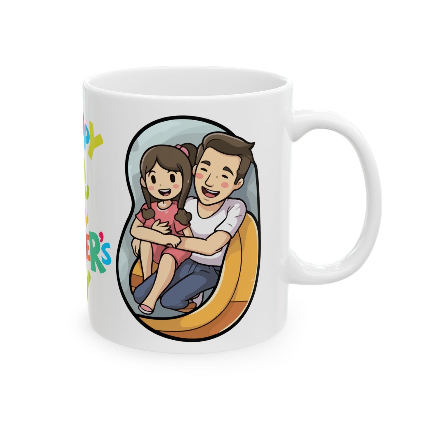 Father's Day Ceramic Mug - Cute Family Design