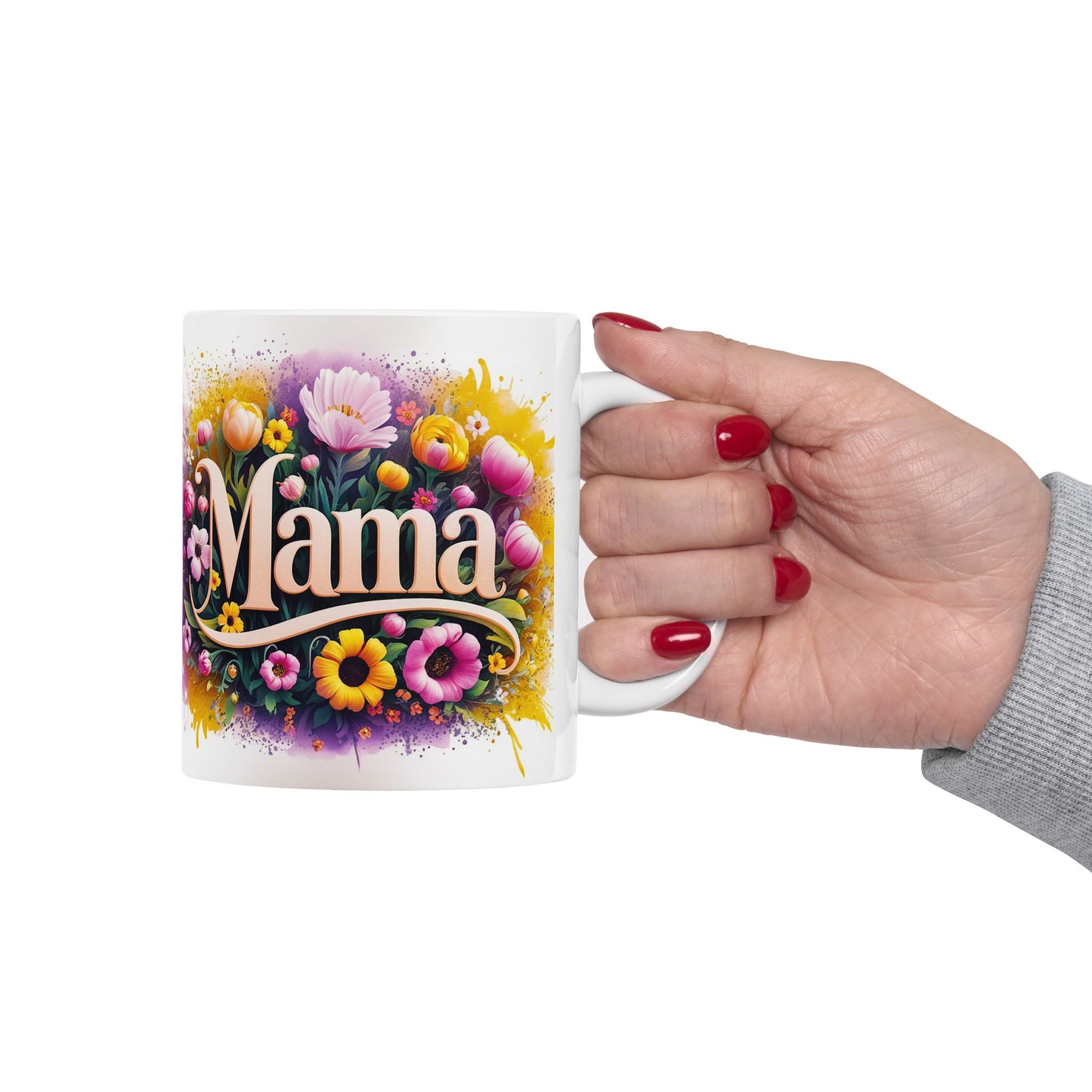 Floral Mama Ceramic Mug - 11oz Perfect Gift for Mother's Day