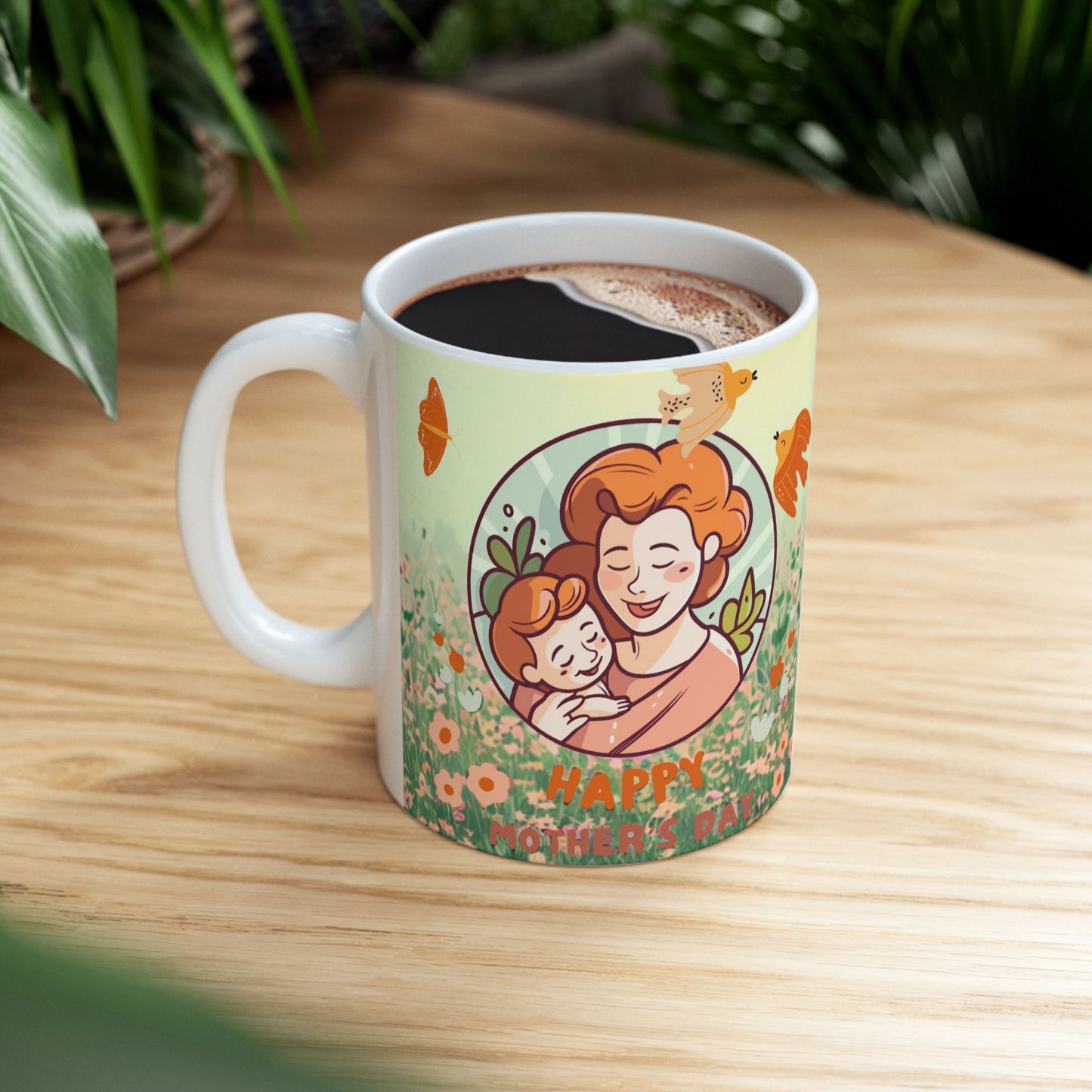 Whimsical Floral Ceramic Mug | Perfect for Spring Celebrations & Cozy Days