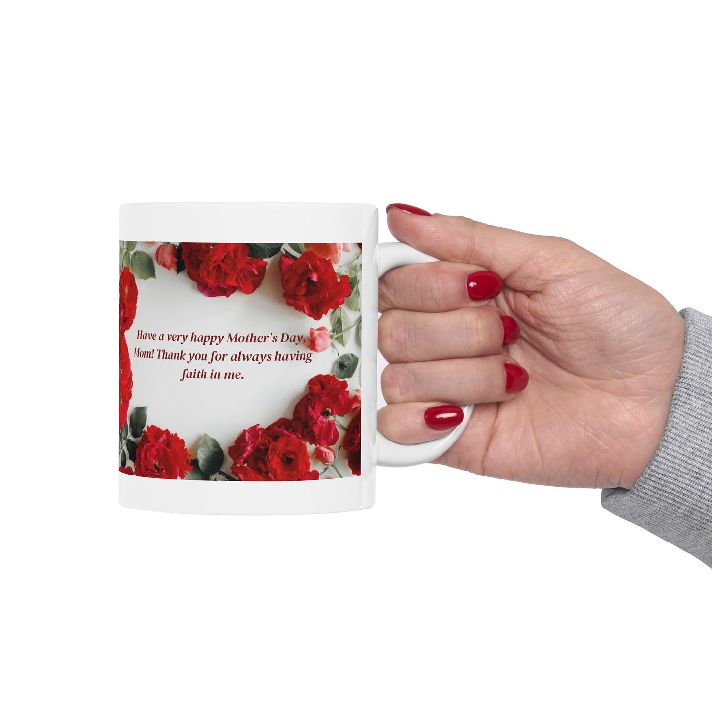 Floral Mother's Day Ceramic Mug Perfect Gift for Mom