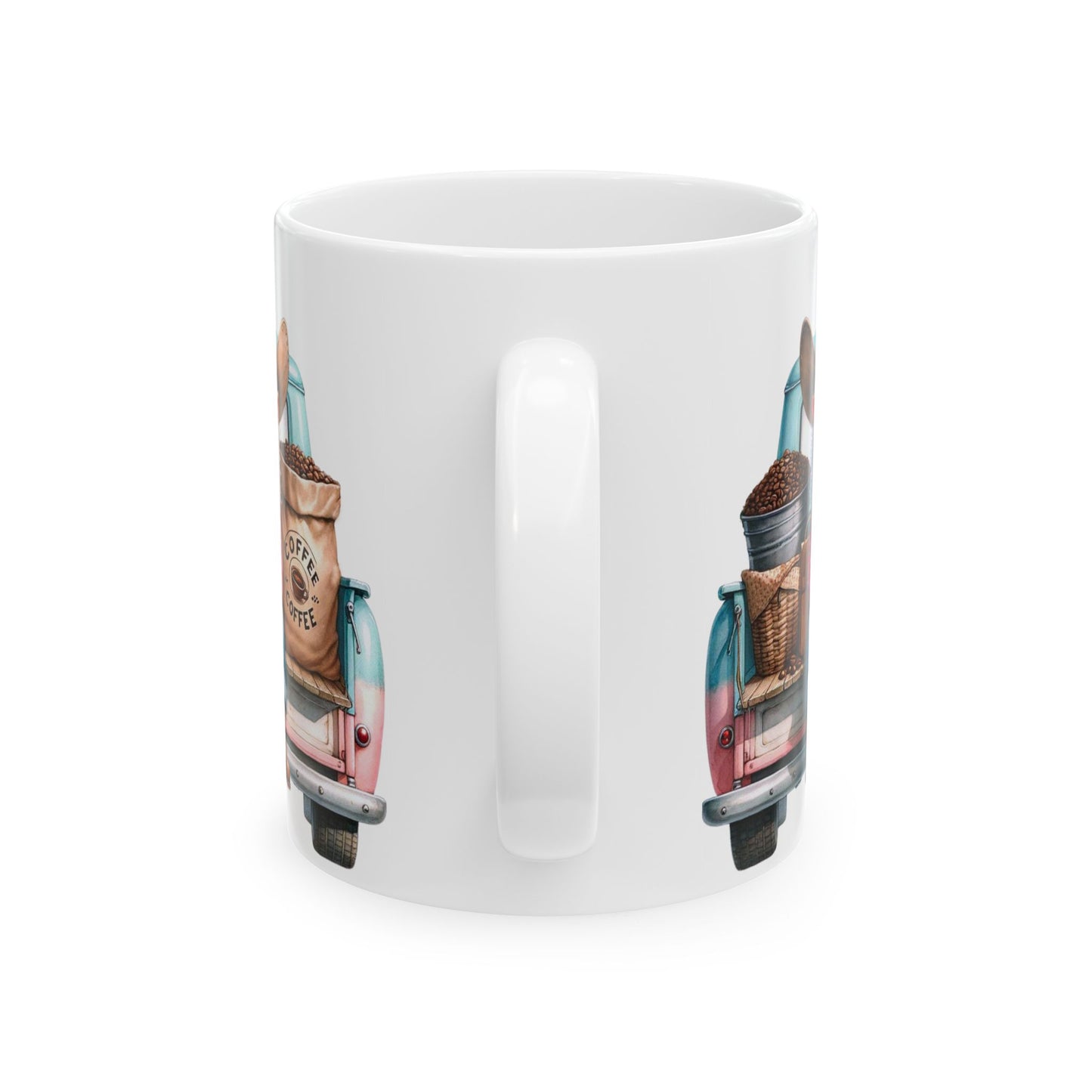 Vintage Coffee Truck Ceramic Mug - Perfect Gift for Coffee Lovers