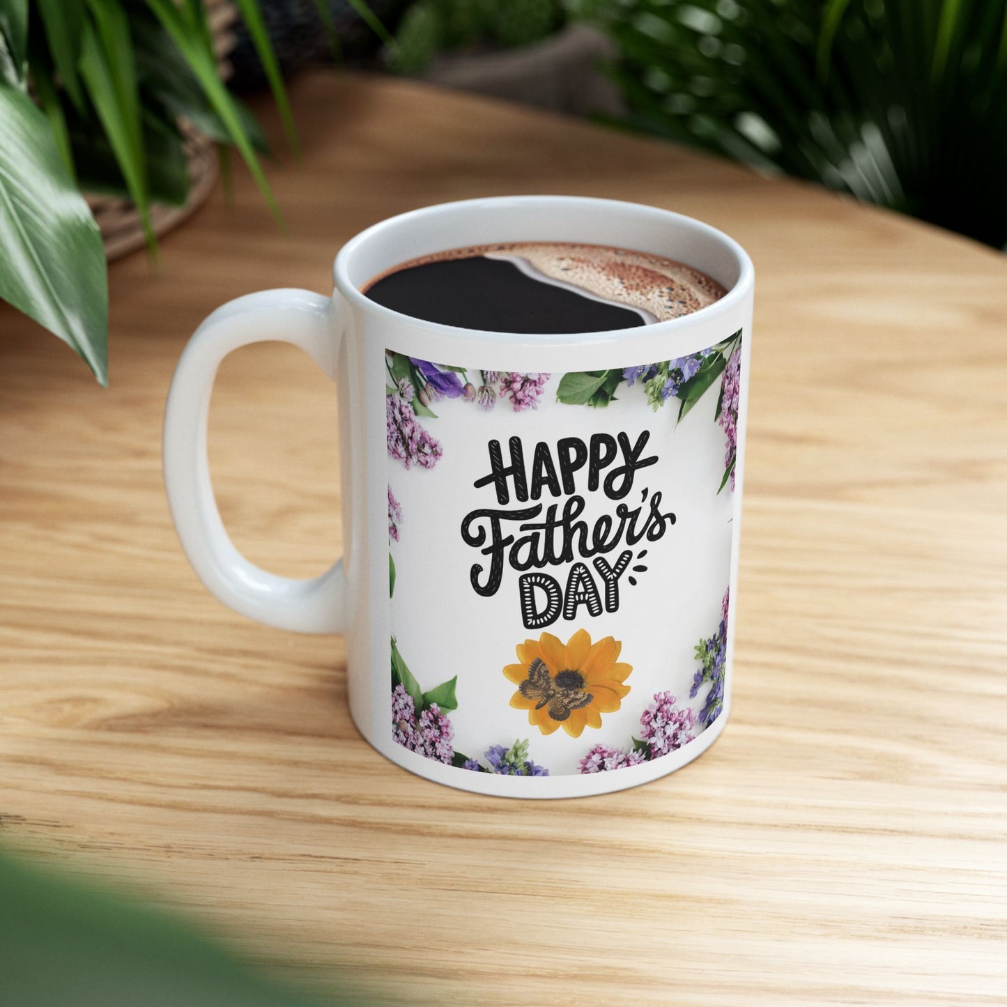 Floral Happy Father's Day Mug