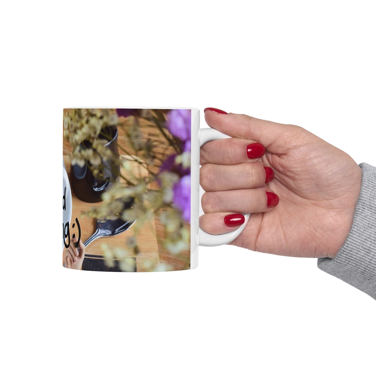 Good Morning Ceramic Mug - 11oz Coffee Cup for Daily Inspiration