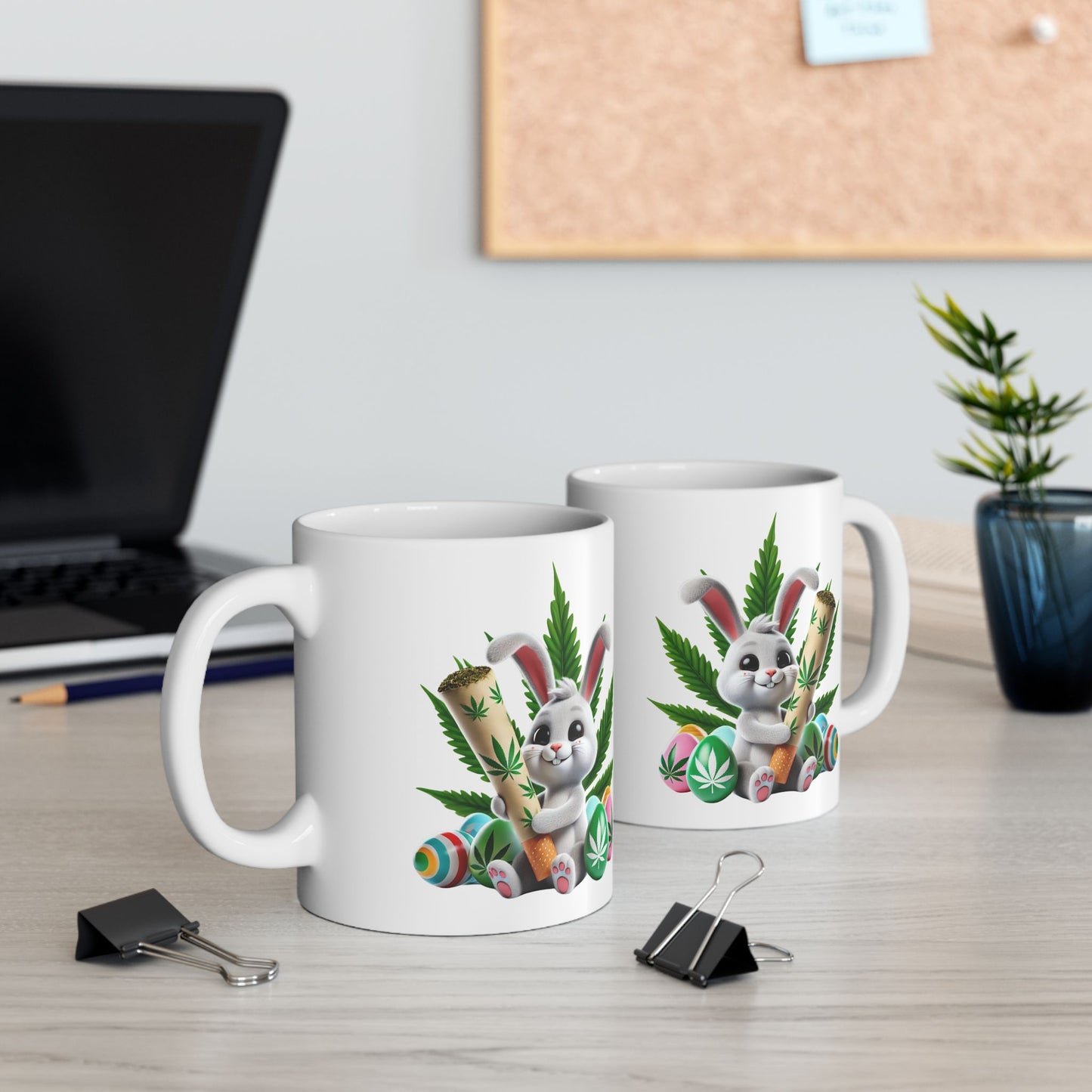 Colorful Cannabis-Themed Ceramic Mug - 11oz