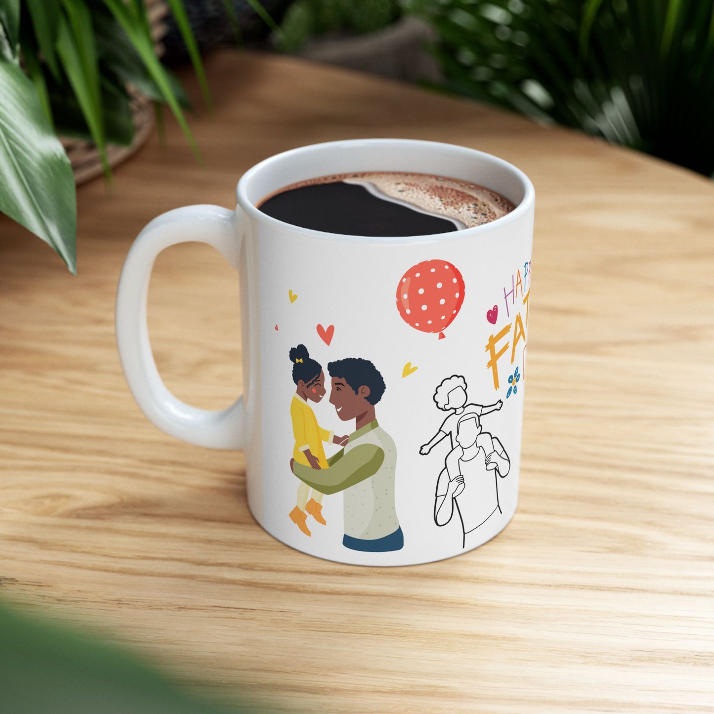 Happy Father's Day Ceramic Mug - Perfect Gift for Dad