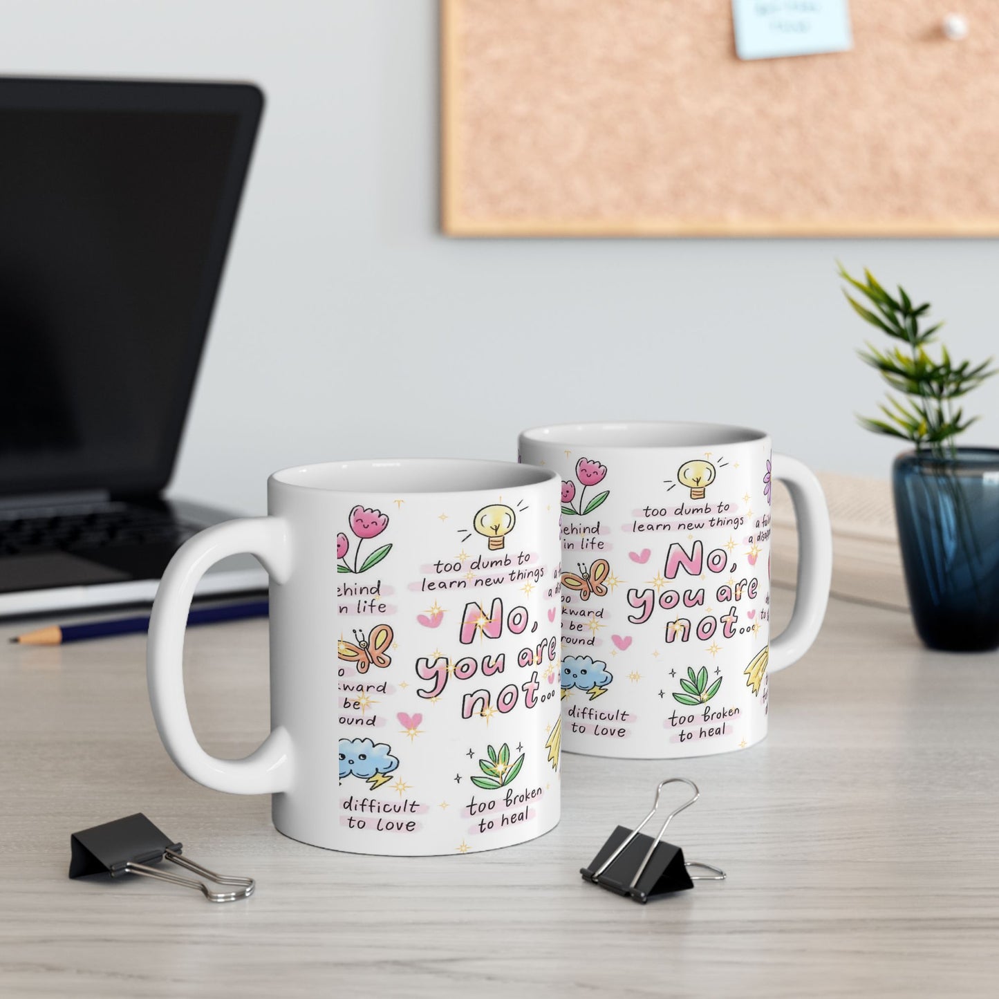 Inspirational Ceramic Mug - Motivational Quotes for Self-Love & Positivity