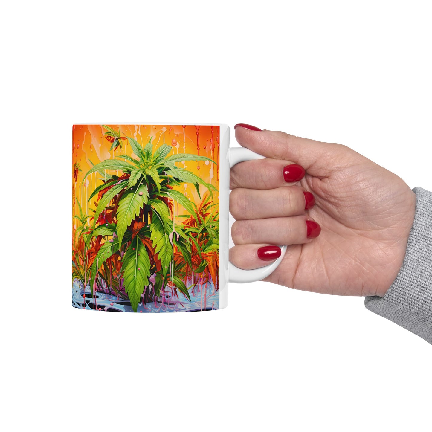 Tropical Paradise Ceramic Mug | Colorful Beach Design for Coffee Lovers