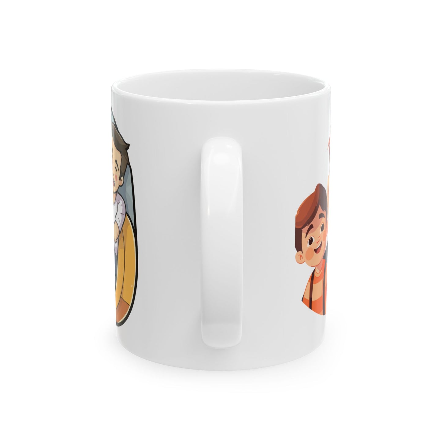 Father's Day Ceramic Mug - Cute Family Design
