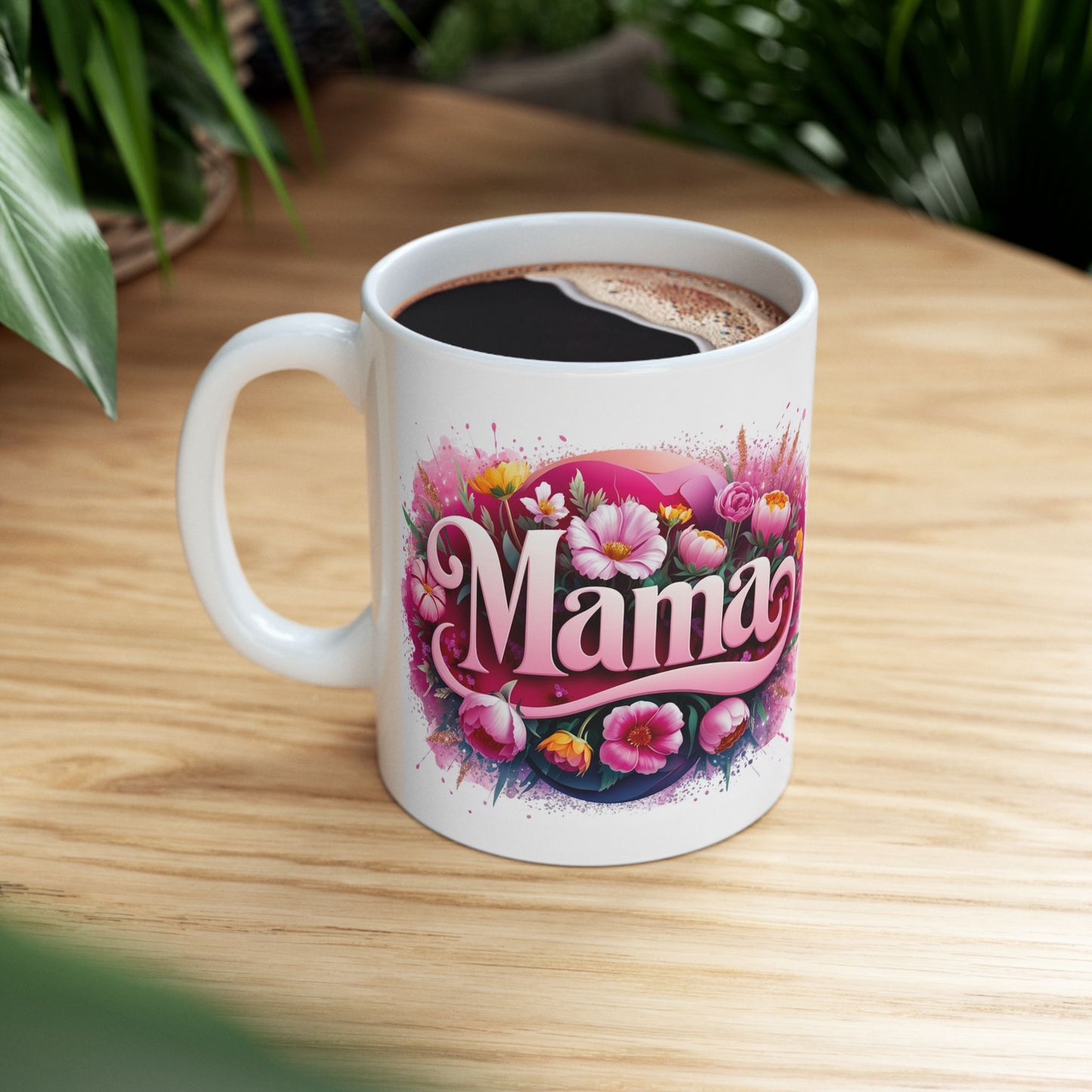Floral Mama Ceramic Mug - Perfect Gift for Mother's Day, Birthdays & Family Celebrations