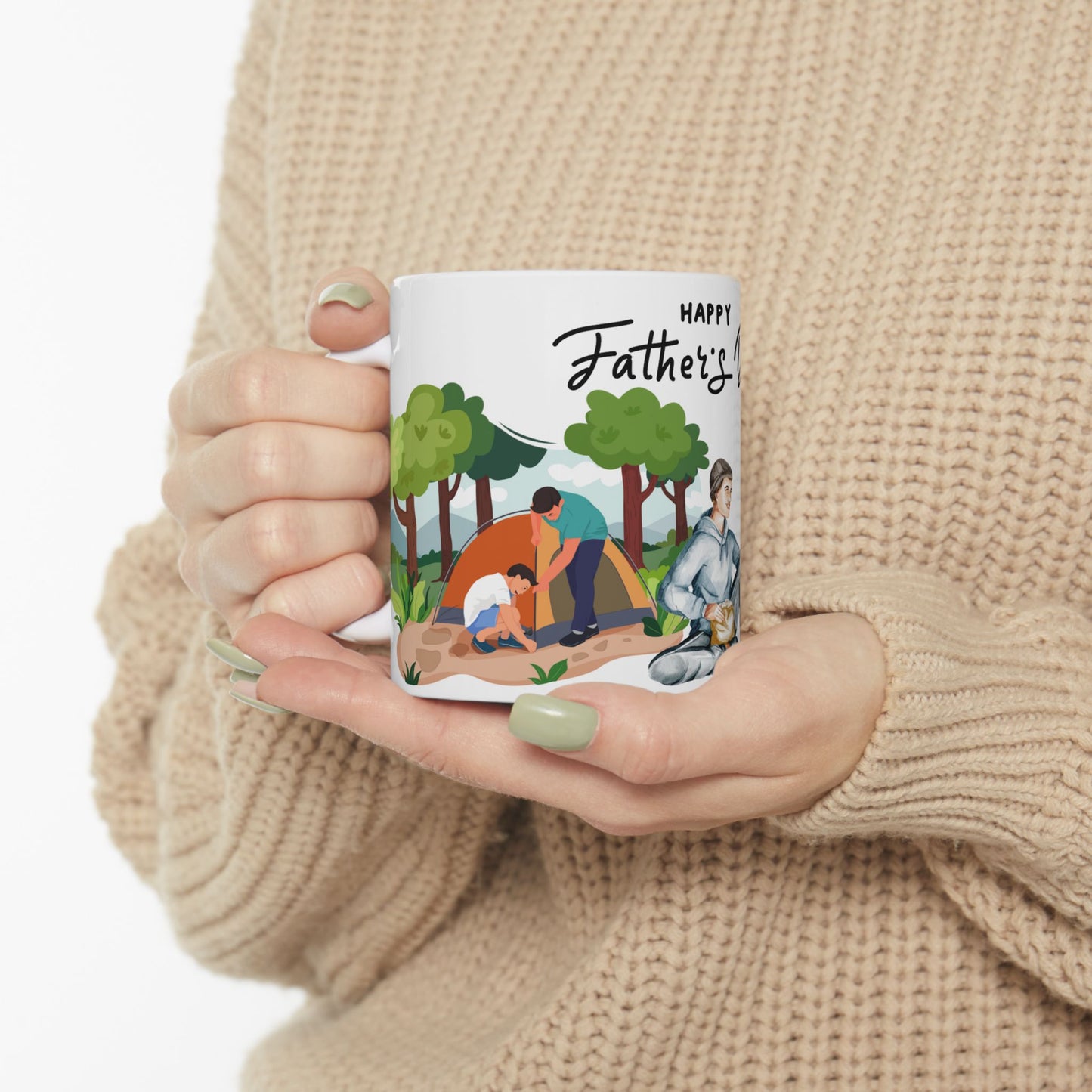 Happy Father's Day Ceramic Mug - Perfect Gift for Dads!