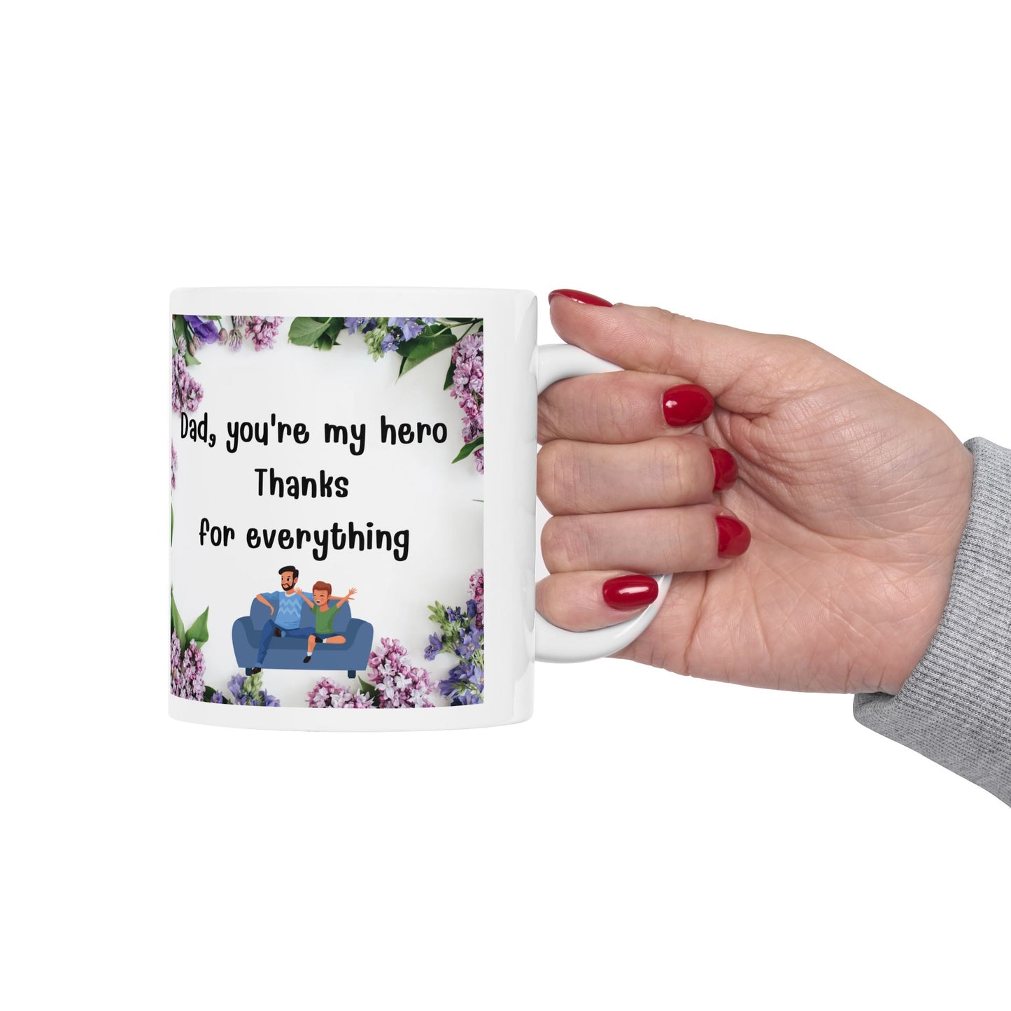 Floral Happy Father's Day Mug