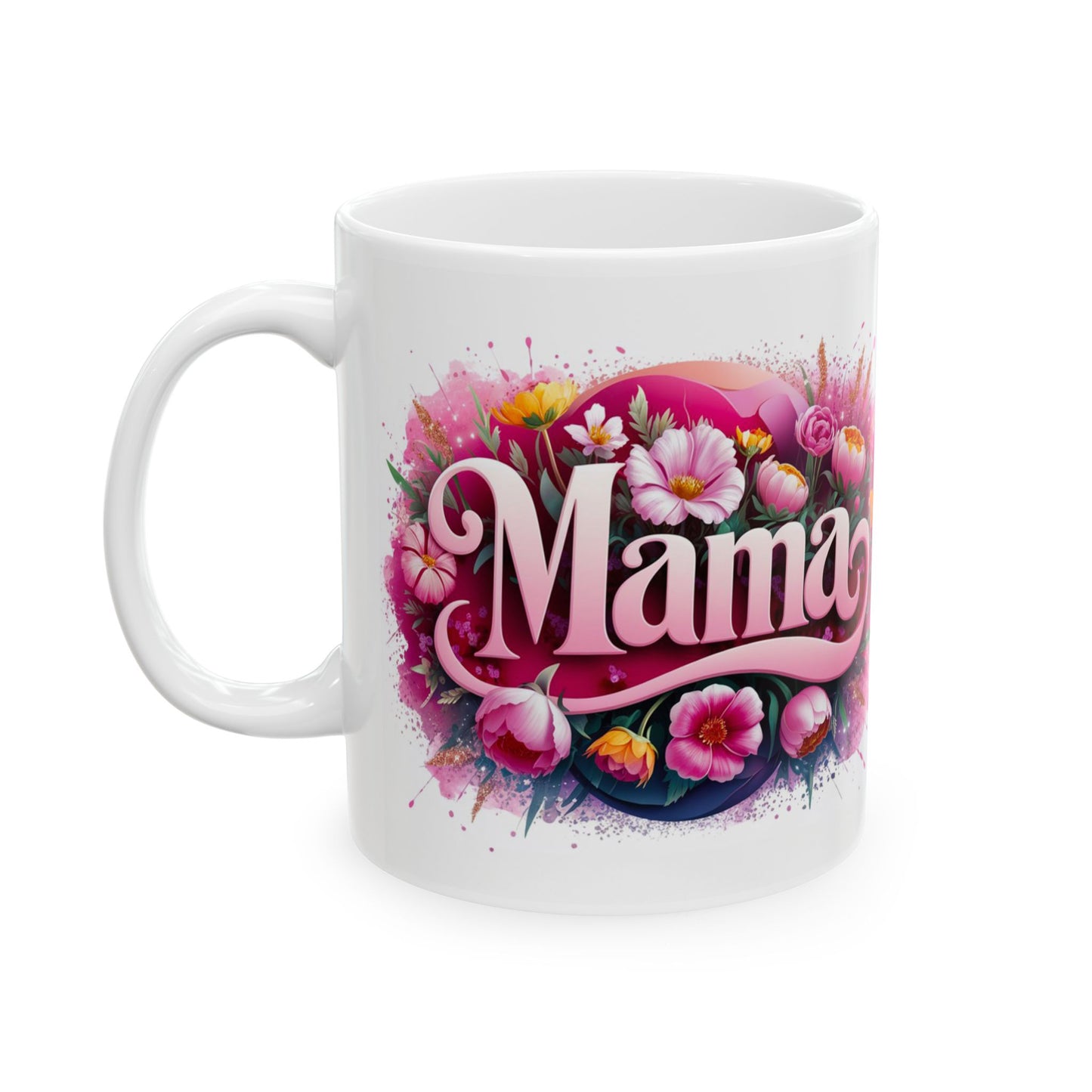 Floral Mama Ceramic Mug - Perfect Gift for Mother's Day, Birthdays & Family Celebrations