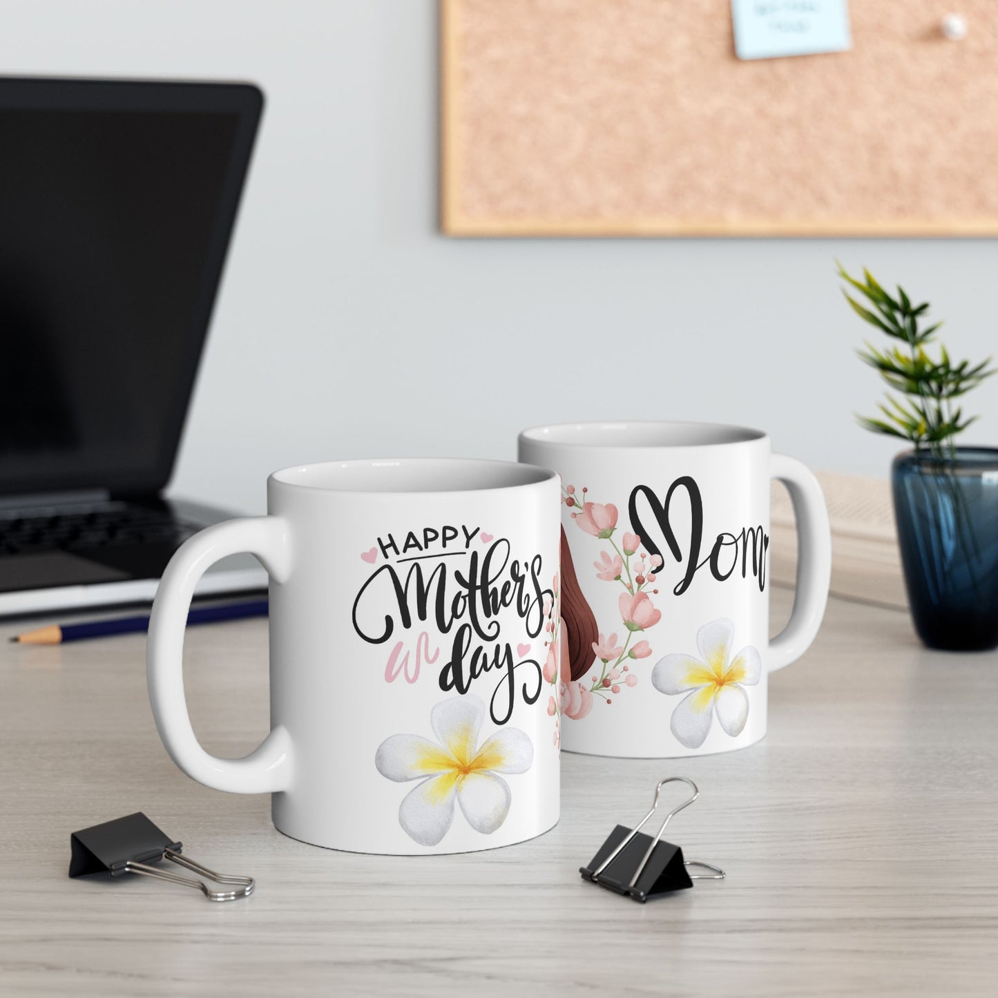 Mother's Day Floral Ceramic Mug | 11oz Sweet Mom Design