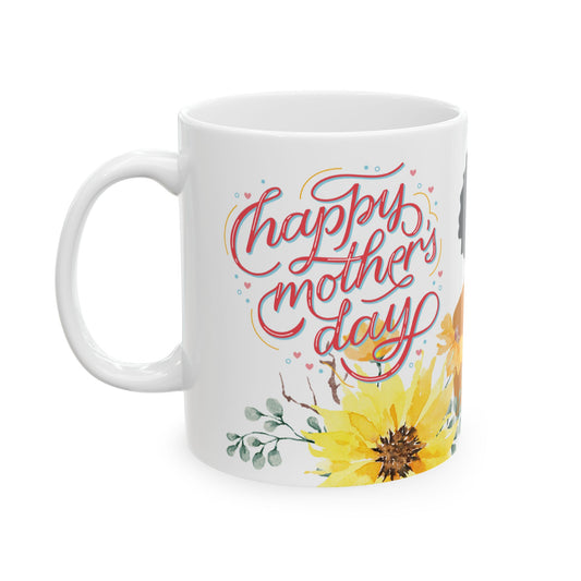 Mother's Day Floral Ceramic Mug - I Love You