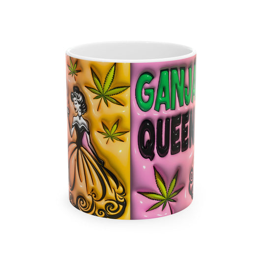 Ganja Queen Ceramic Mug Perfect for female Cannabis Lovers