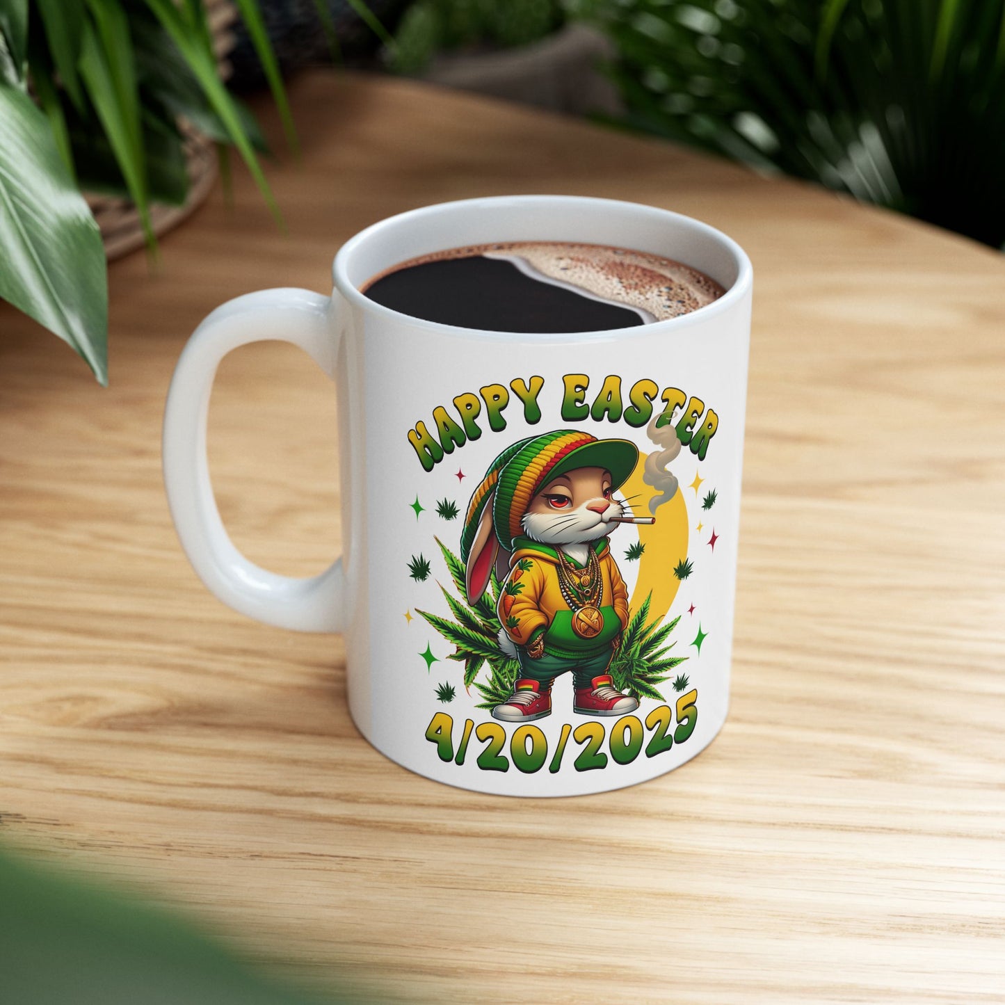 Happy 4/20 Ceramic Mug - Unique Stoner Coffee Cup for Cannabis Lovers