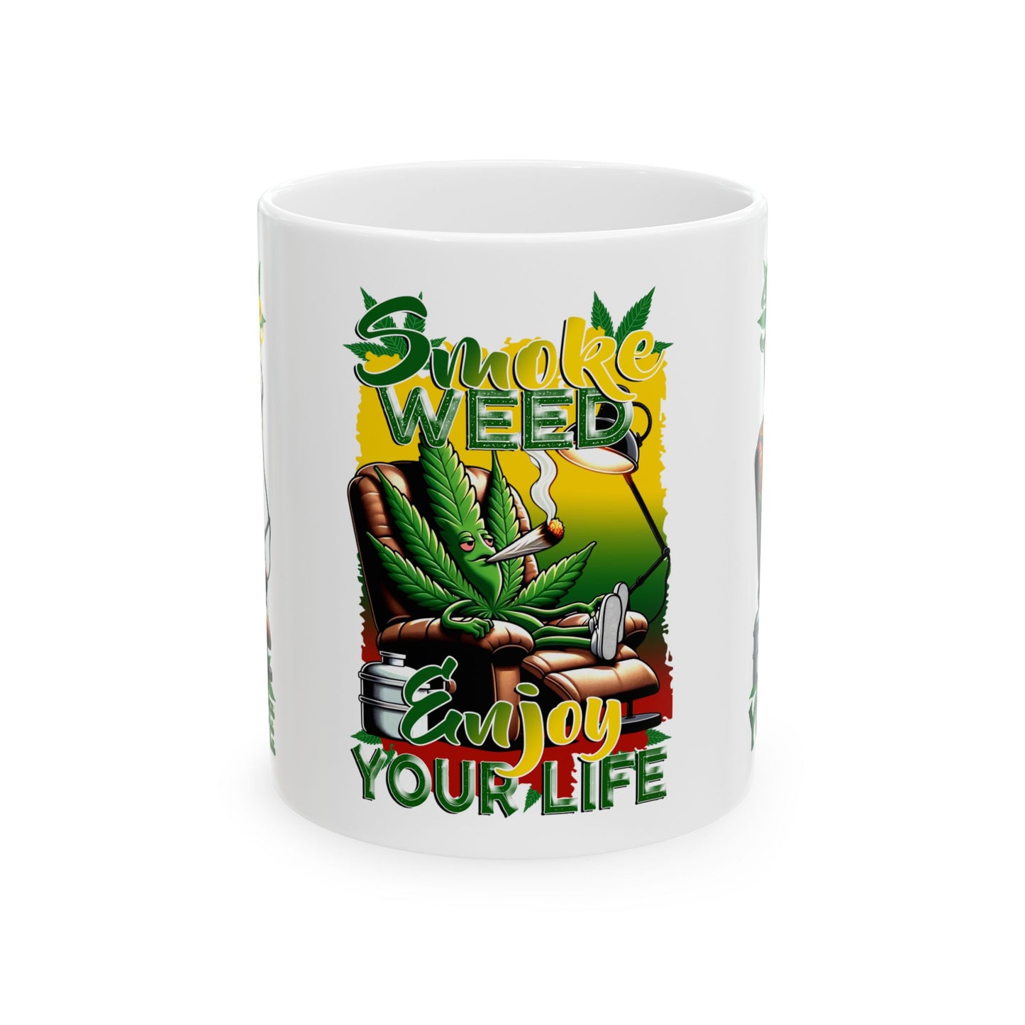 Smoke Weed Enjoy Your Life Ceramic Mug Fun Coffee Cup for Stoners