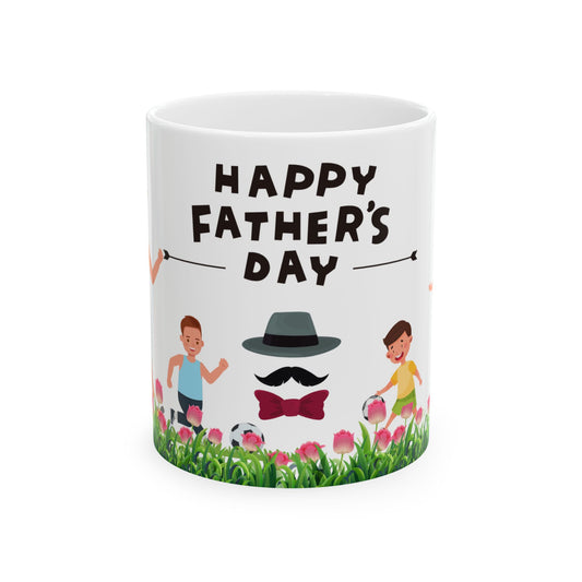 Happy Father's Day Ceramic Mug - Fun Dad Gift for Coffee & Tea Lovers
