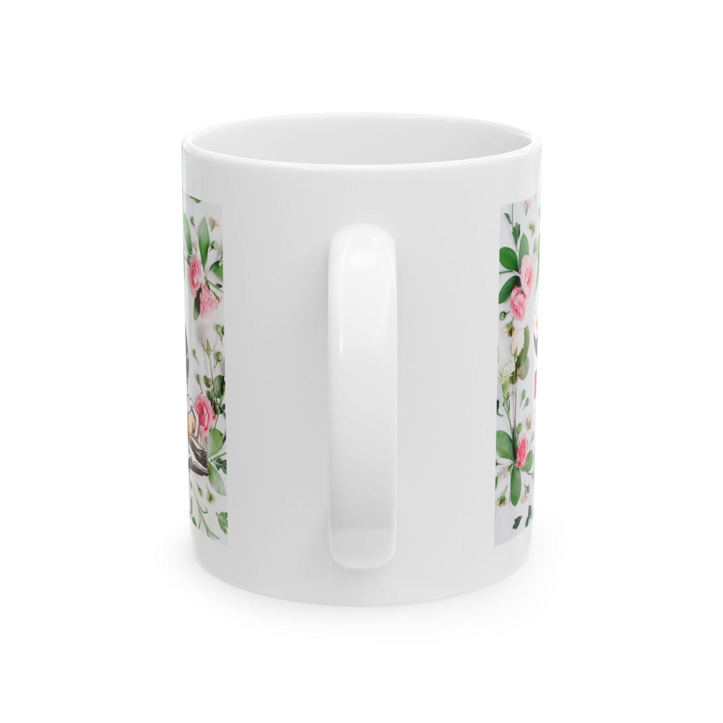 Floral Father's Day Ceramic Mug - Perfect Gift for Dad