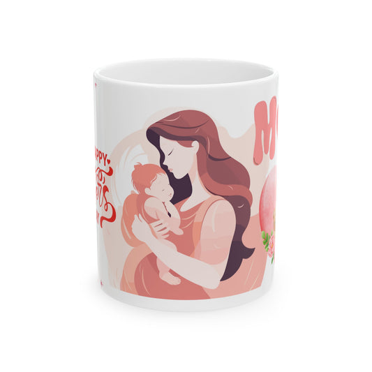 Happy Mother's Day Ceramic Mug - Cherished Moments Mug for Moms | 11oz