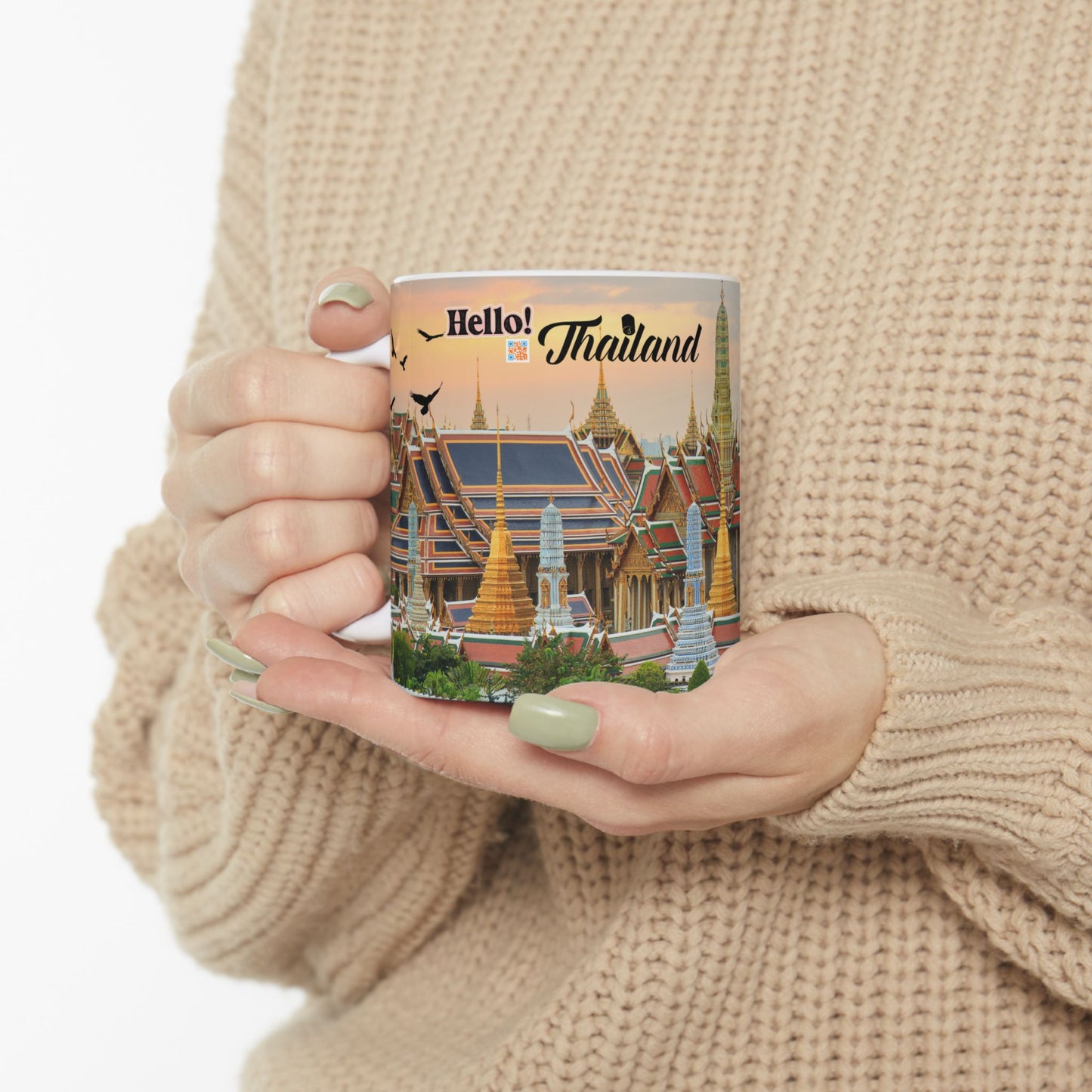 Thai Temple Scenic Ceramic Mug - 11oz