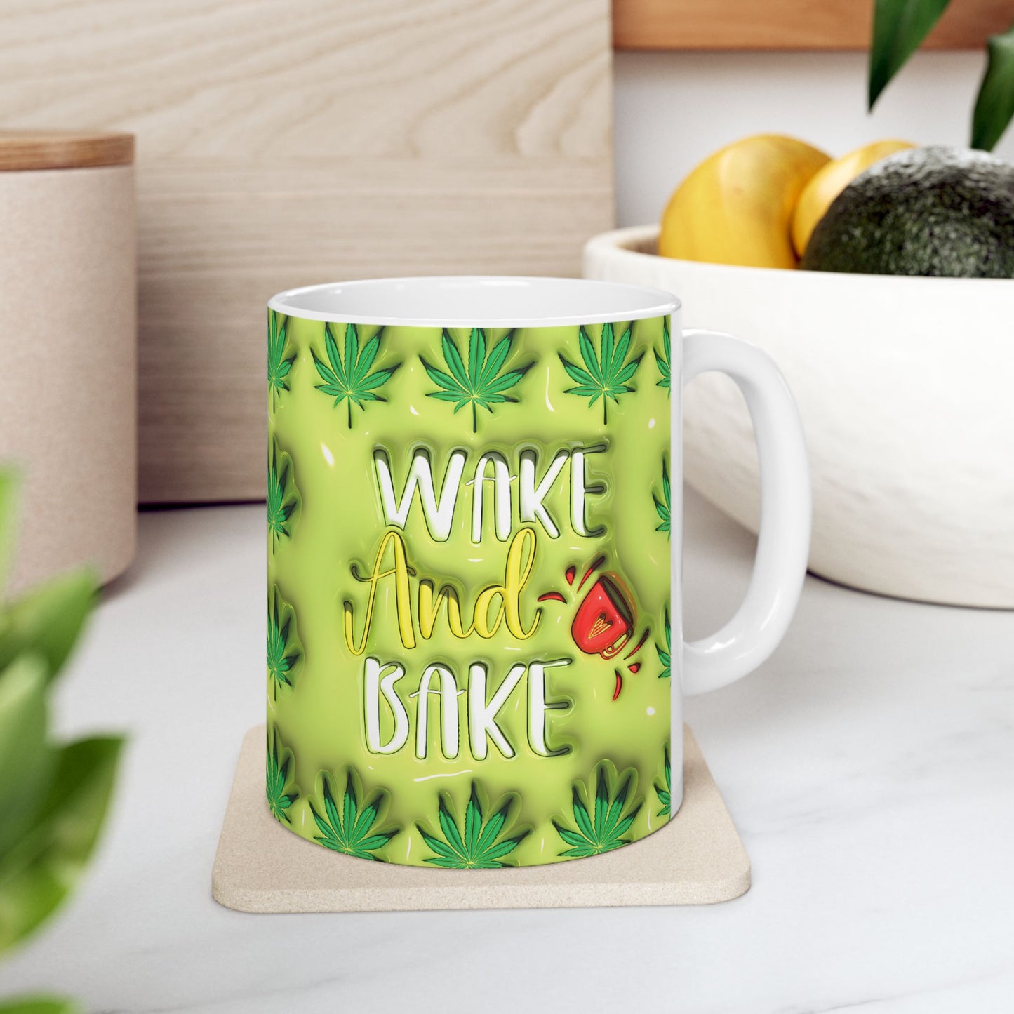 Fun Cannabis-Themed Ceramic Mug - Perfect for Chill Moments